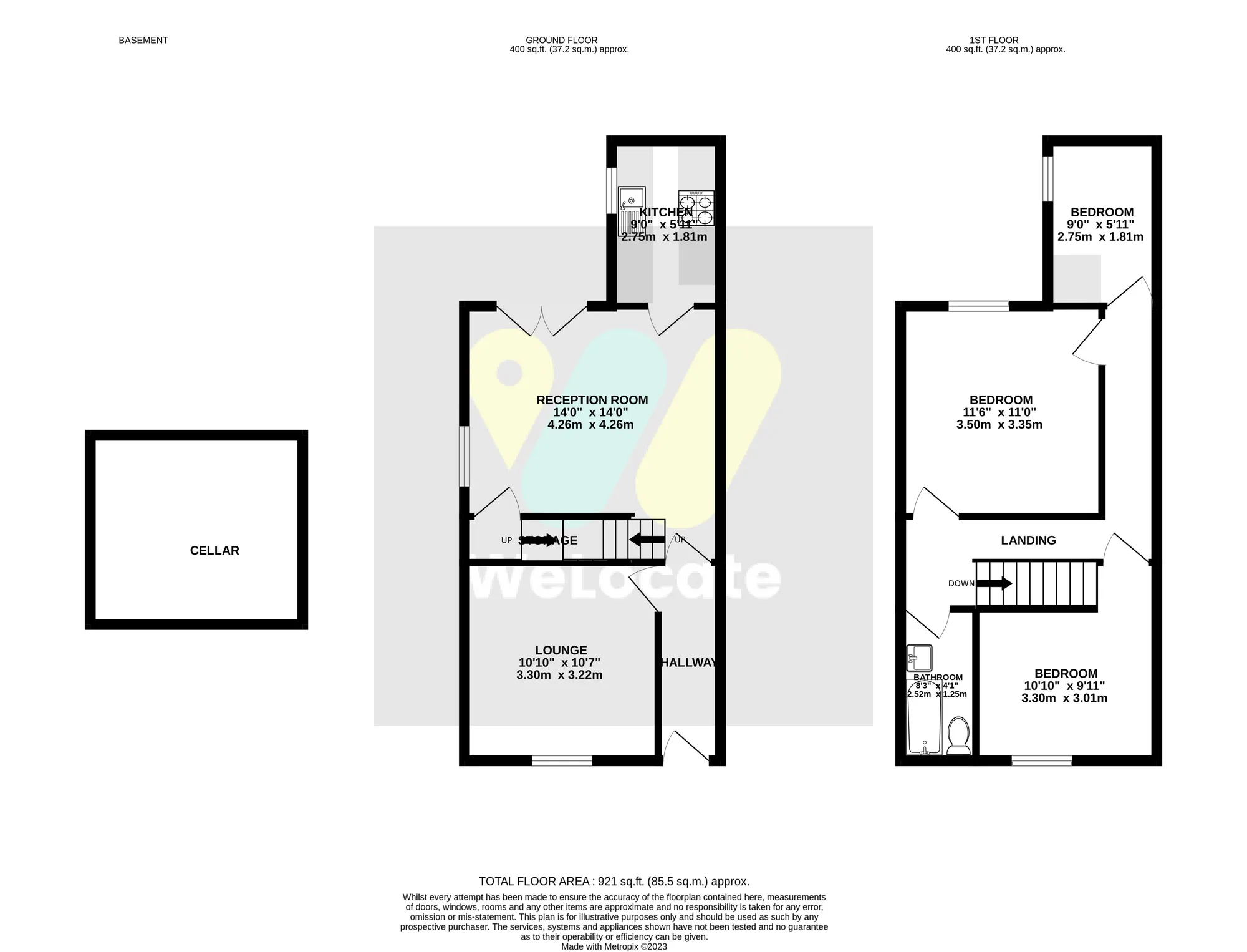 3 bed end of terrace house to rent in Cross Lane, Manchester - Property Floorplan