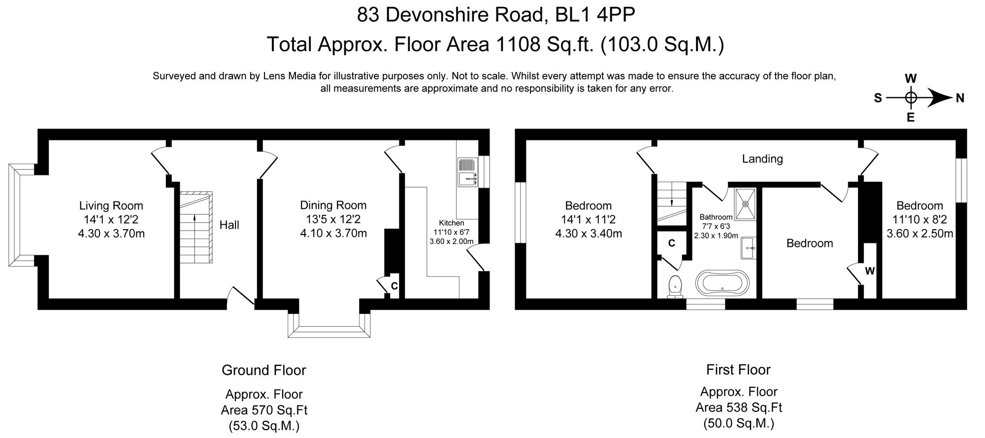 3 bed end of terrace house for sale in Devonshire Road, Bolton - Property Floorplan