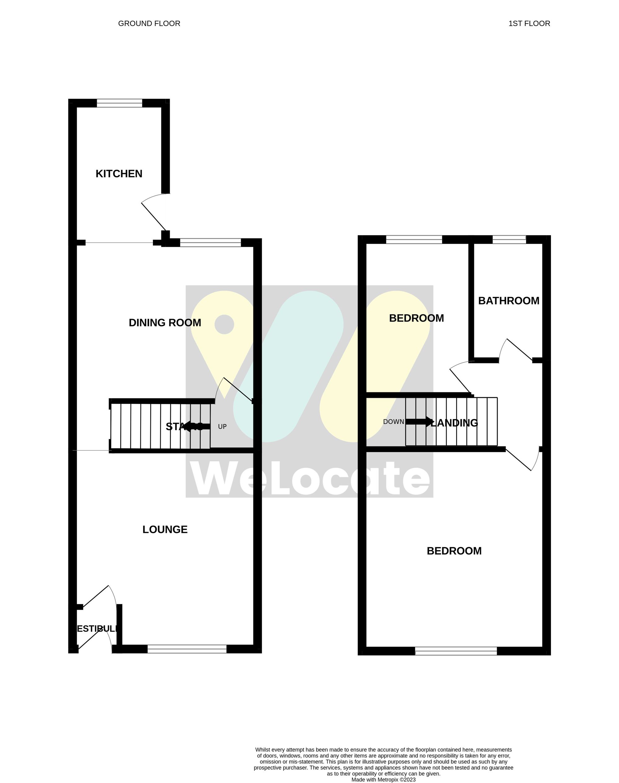 2 bed terraced house to rent in Park Road, Manchester - Property Floorplan