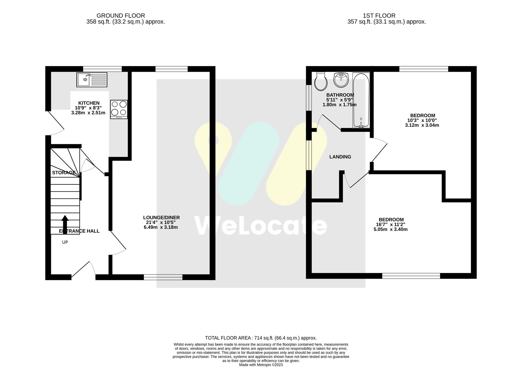 2 bed semi-detached house to rent in Wilkinson Road, Bolton - Property Floorplan