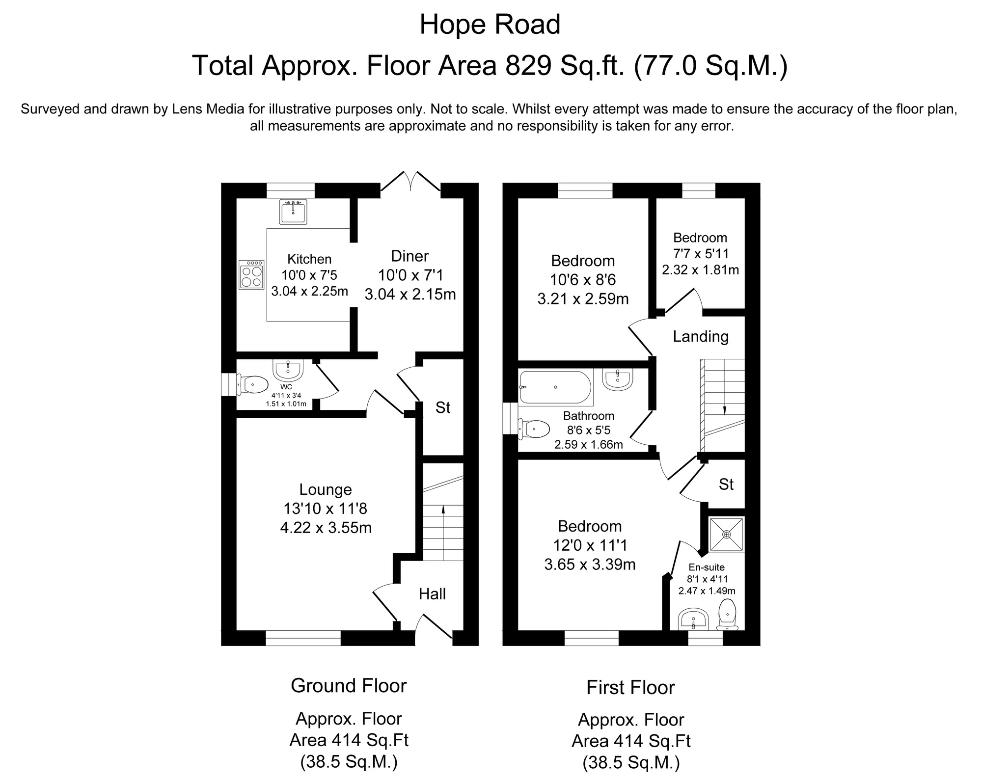 3 bed semi-detached house for sale in Hope Road, Salford - Property Floorplan