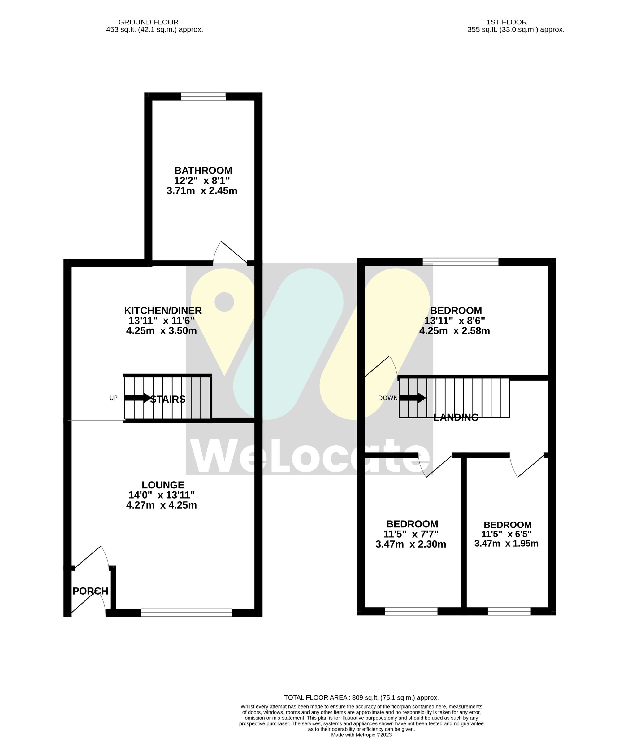 3 bed mid-terraced house to rent in Eton Hill Road, Manchester - Property Floorplan