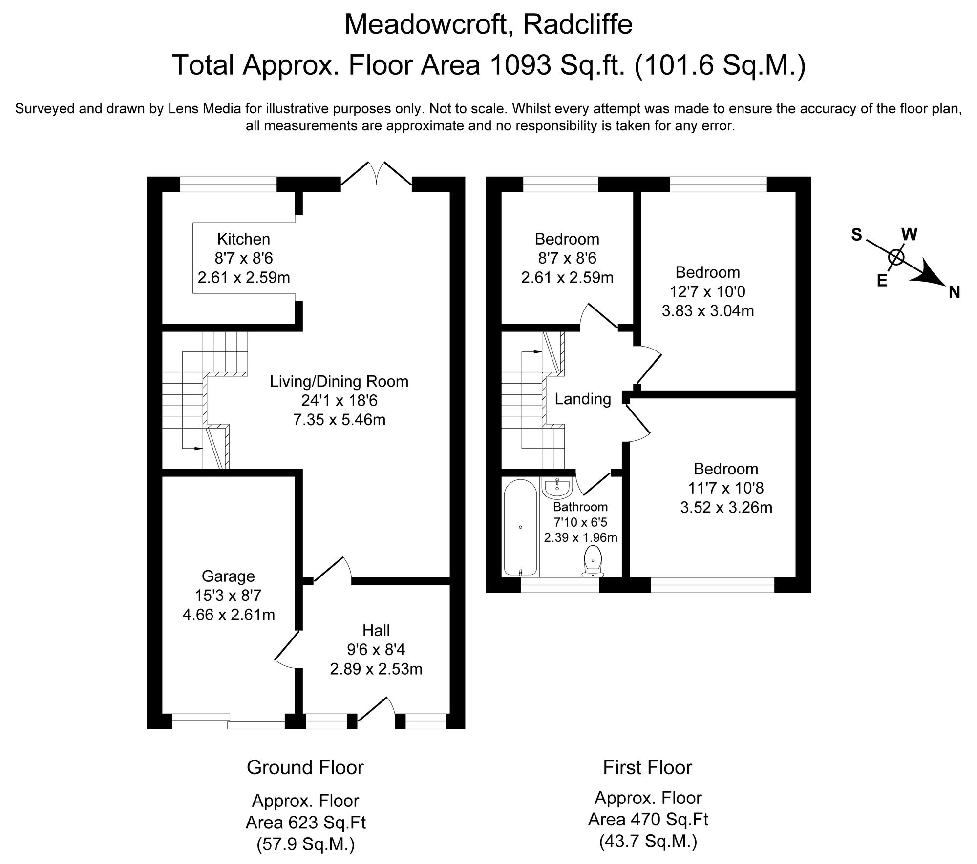 3 bed semi-detached house for sale in Meadowcroft, Manchester - Property Floorplan