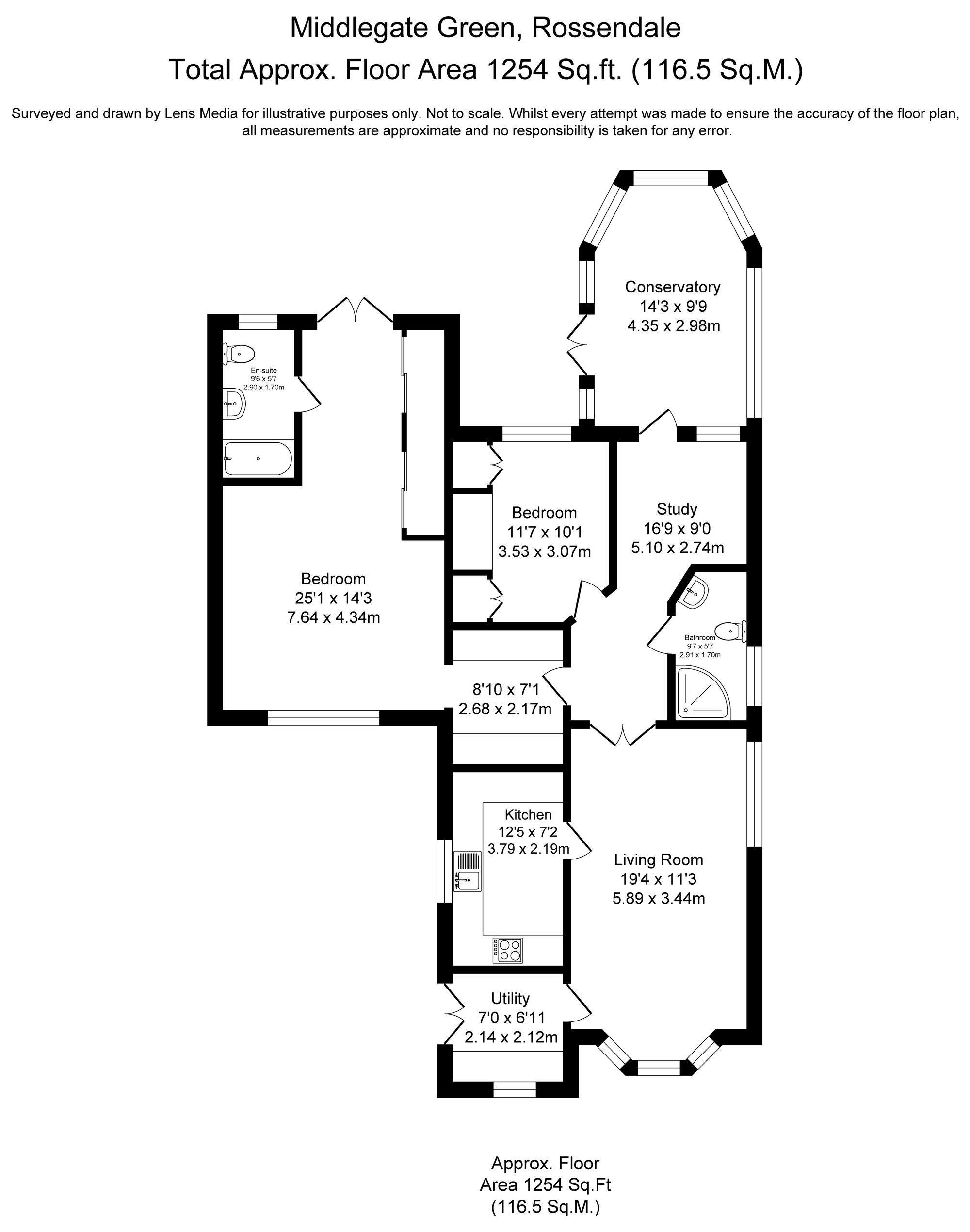 2 bed detached house for sale in Middlegate Green, Rossendale - Property Floorplan