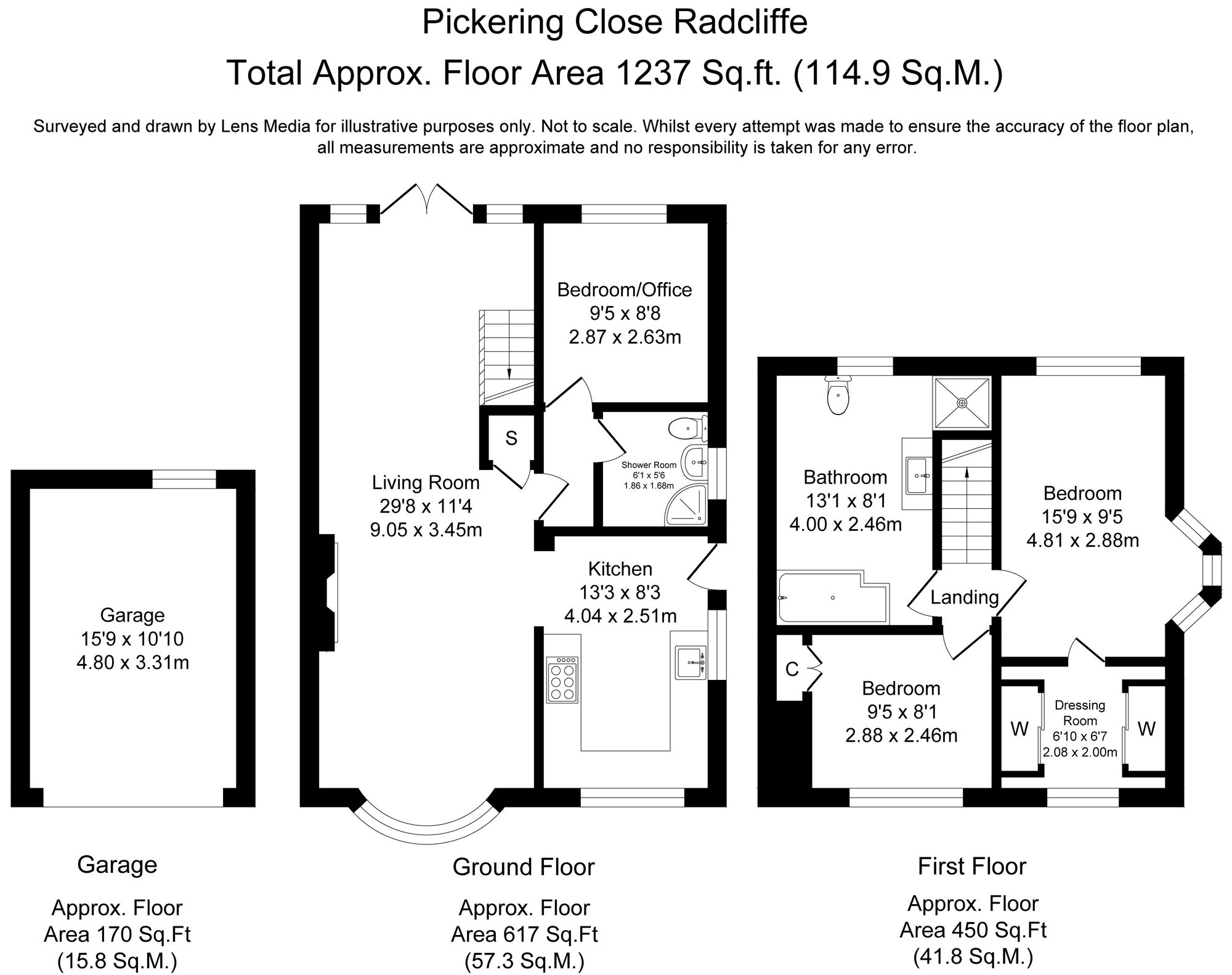 3 bed house for sale in Pickering Close, Manchester - Property Floorplan