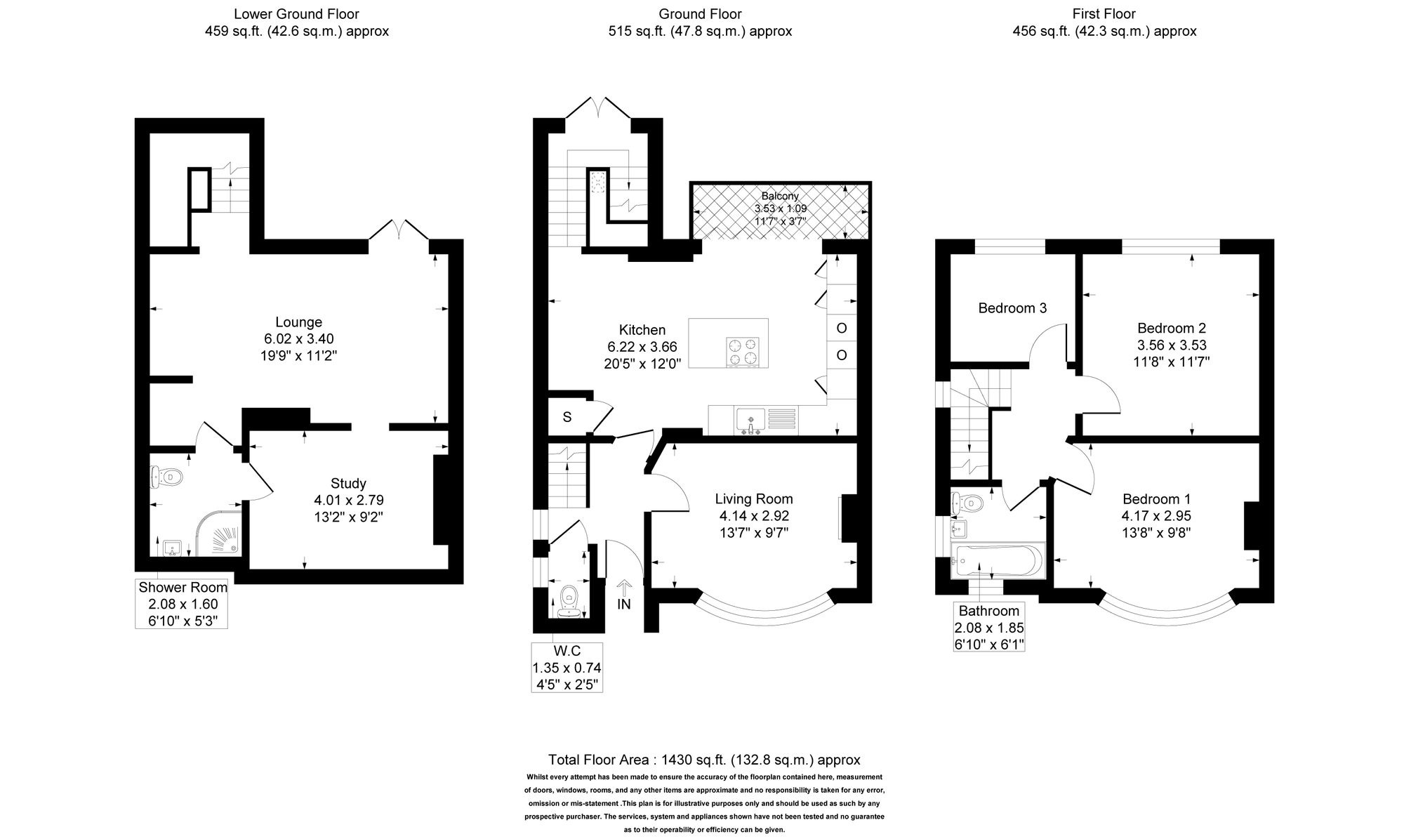 3 bed semi-detached house to rent in Bury New Road, Manchester - Property Floorplan