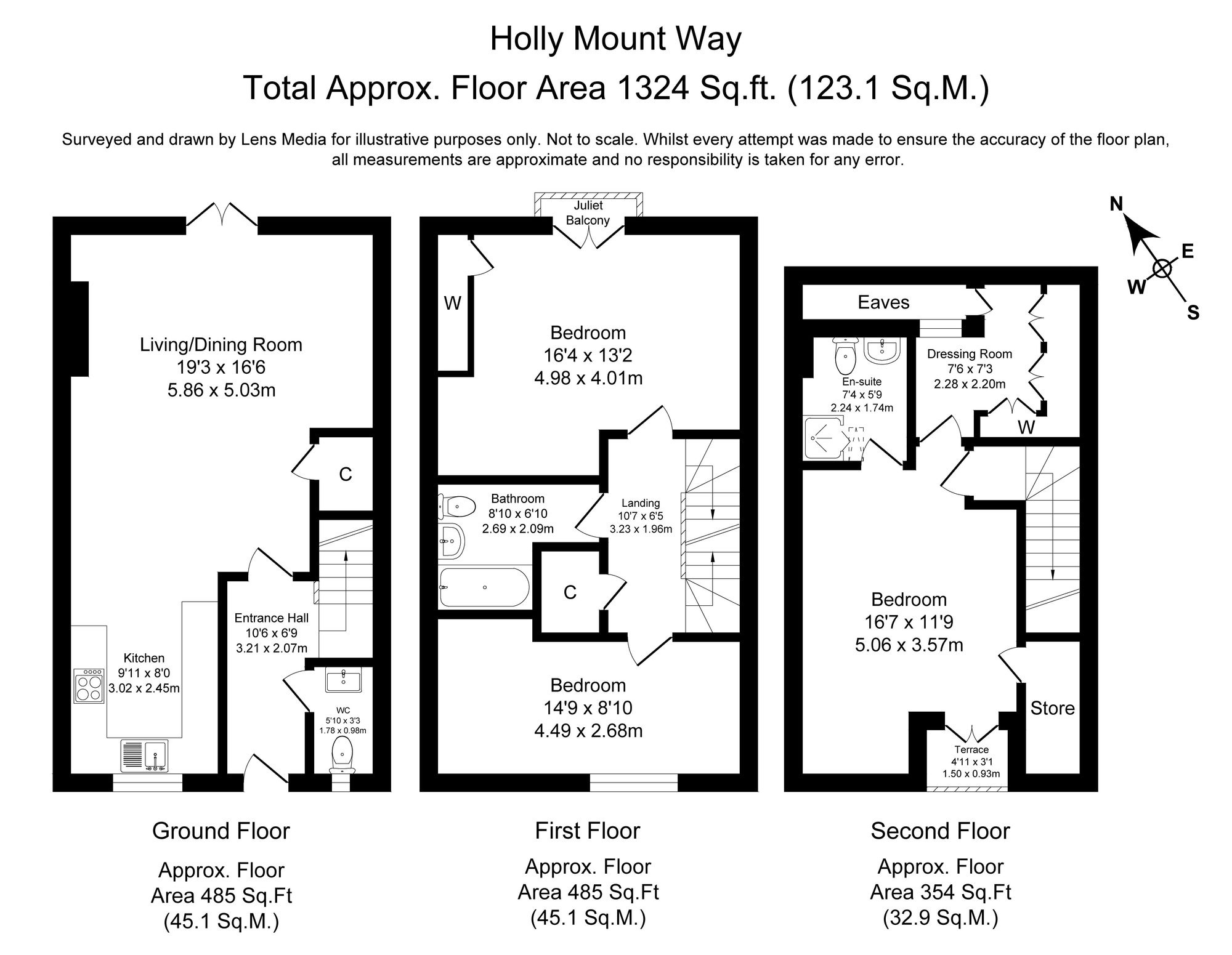 3 bed terraced house for sale in Holly Mount Way, Rossendale - Property Floorplan