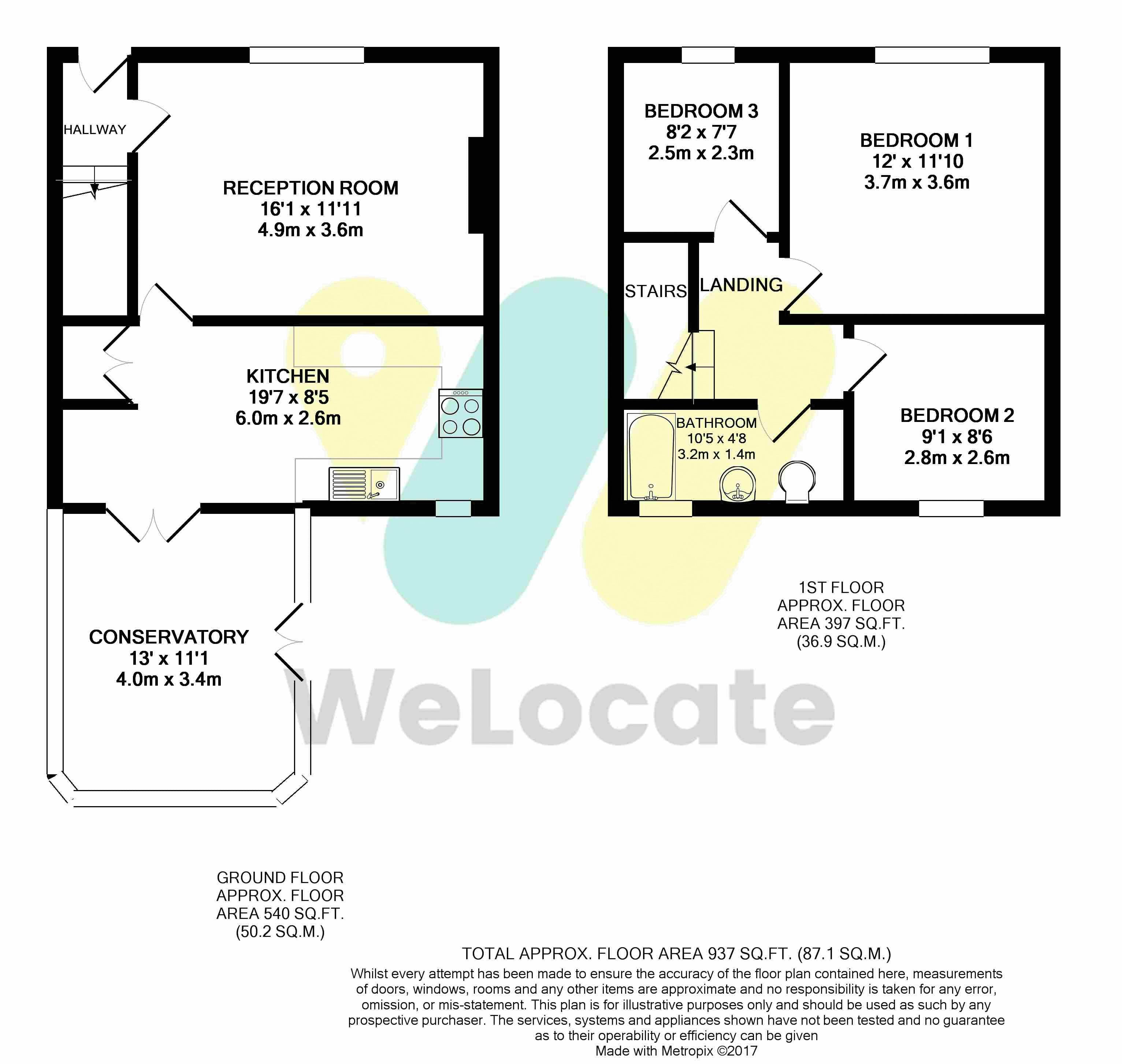 3 bed house to rent in Gloucester Avenue, Manchester - Property Floorplan