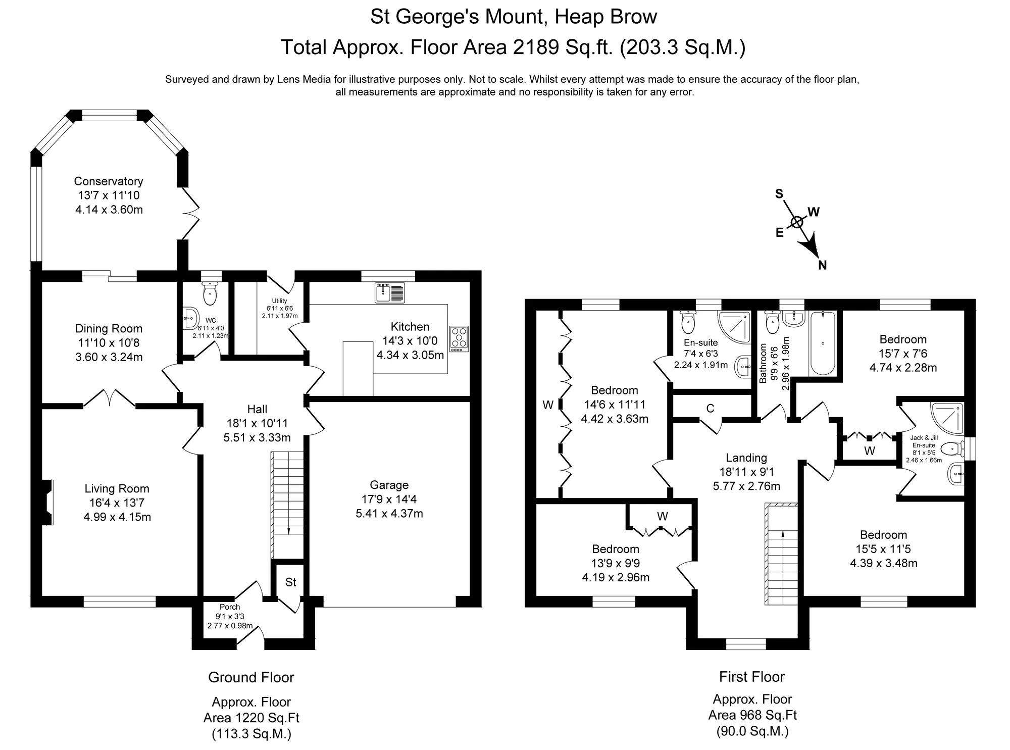 4 bed detached house for sale in Heap Brow, Bury - Property Floorplan