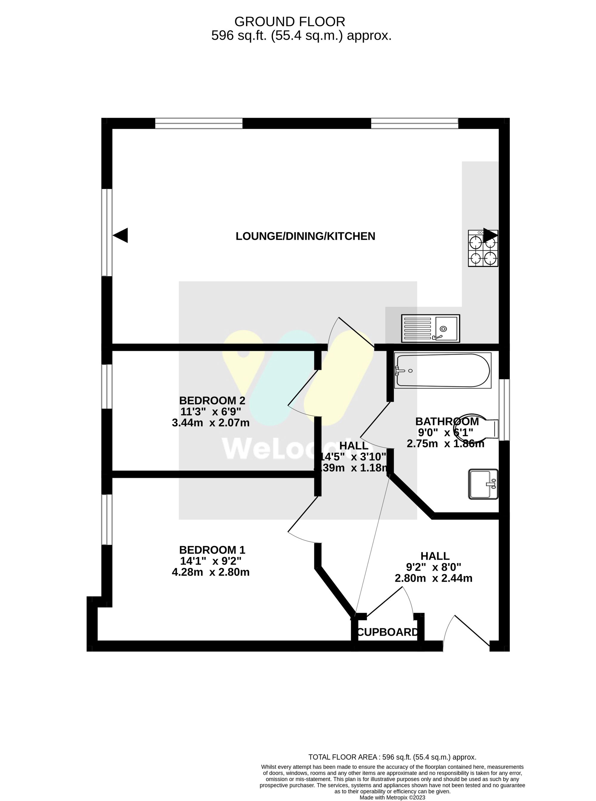 2 bed apartment to rent in Langwood Court, Rossendale - Property Floorplan