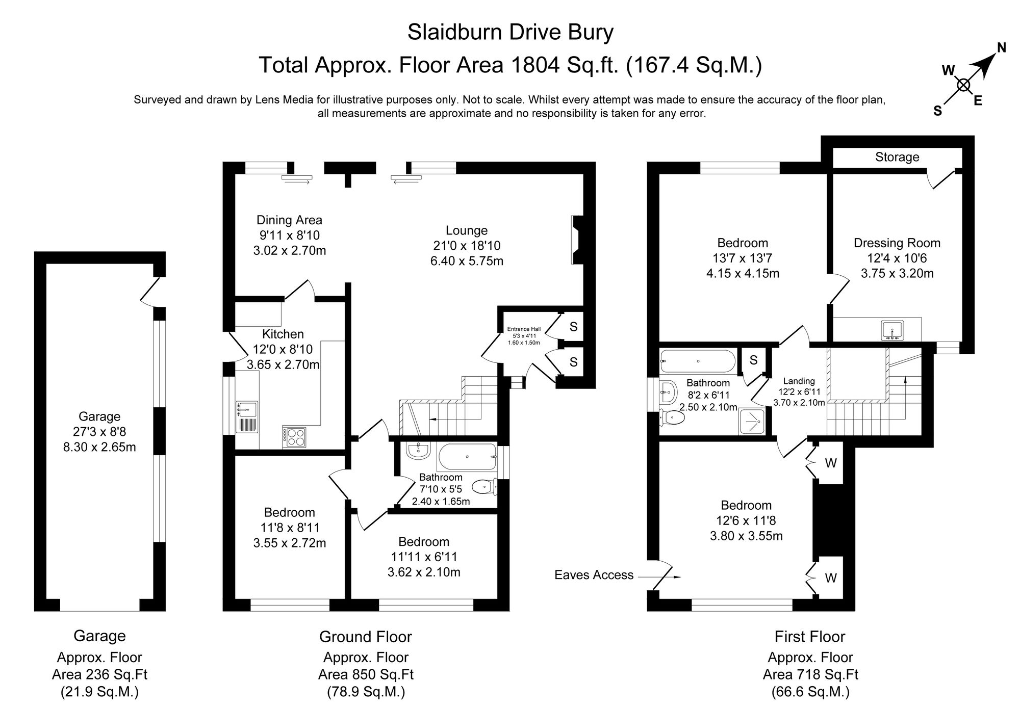 4 bed detached house for sale in Slaidburn Drive, Bury - Property Floorplan