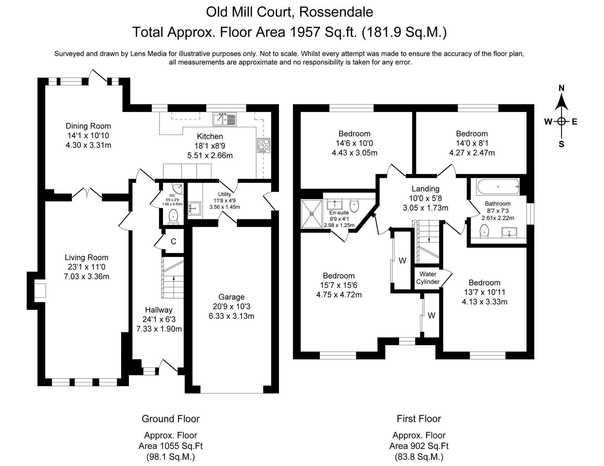 4 bed detached house to rent in Old Mill Court, Rossendale - Property Floorplan