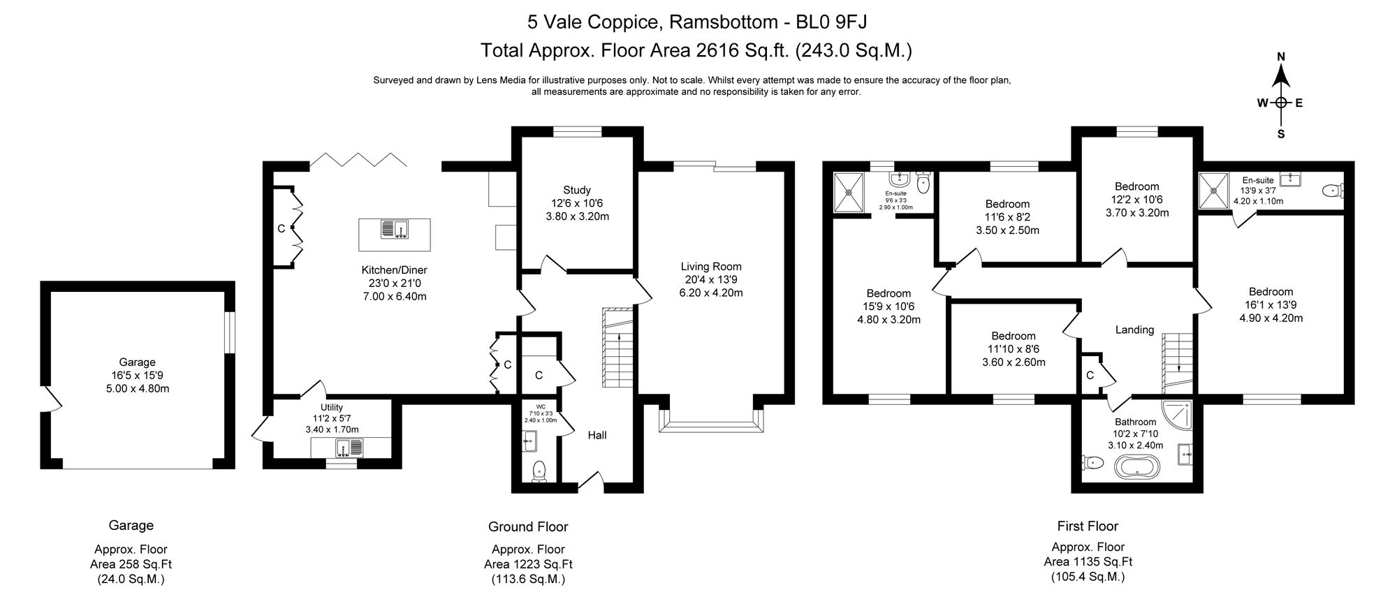 5 bed detached house for sale in Vale Coppice, Bury - Property Floorplan
