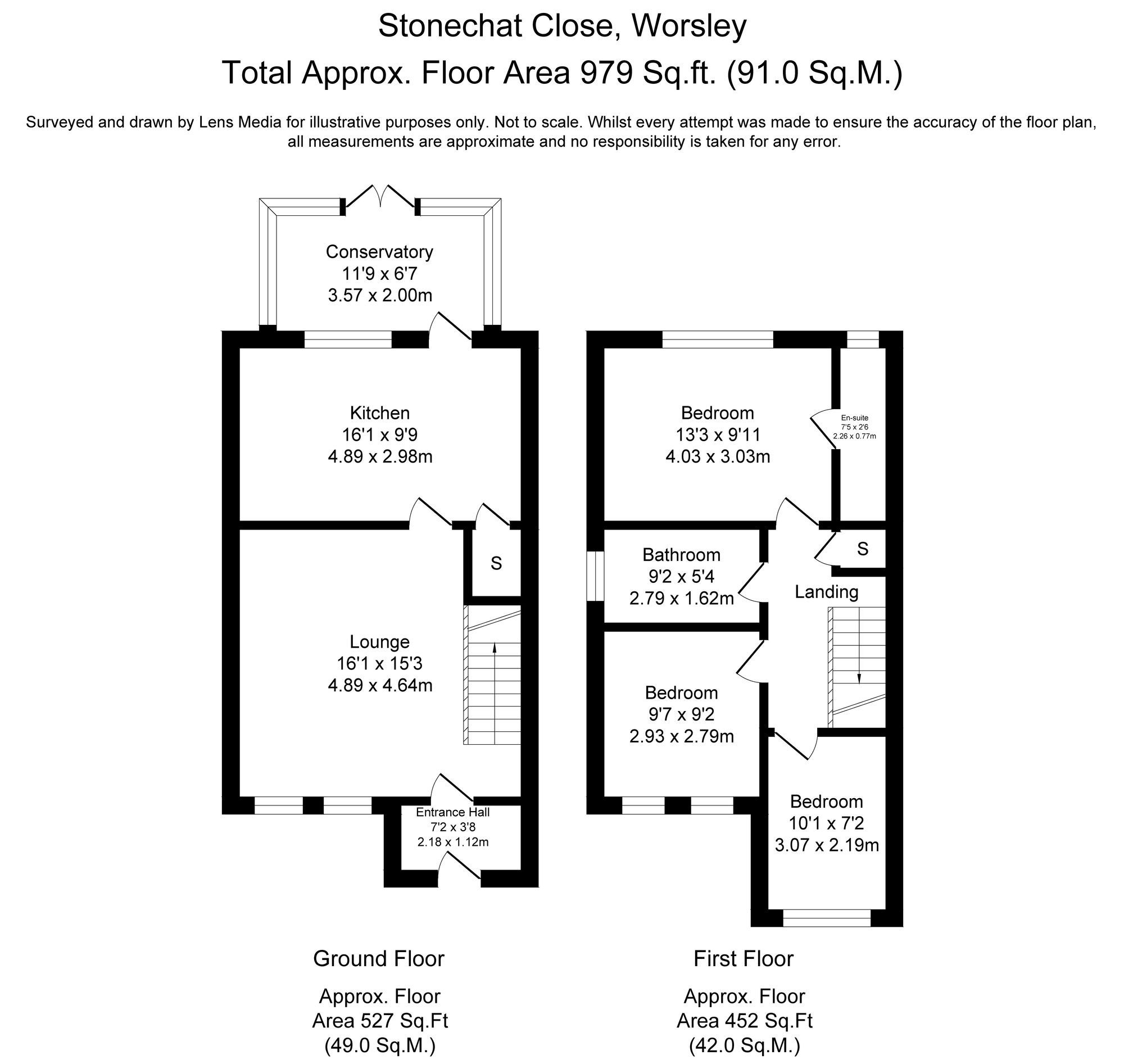 3 bed semi-detached house to rent in Stonechat Close, Manchester - Property Floorplan