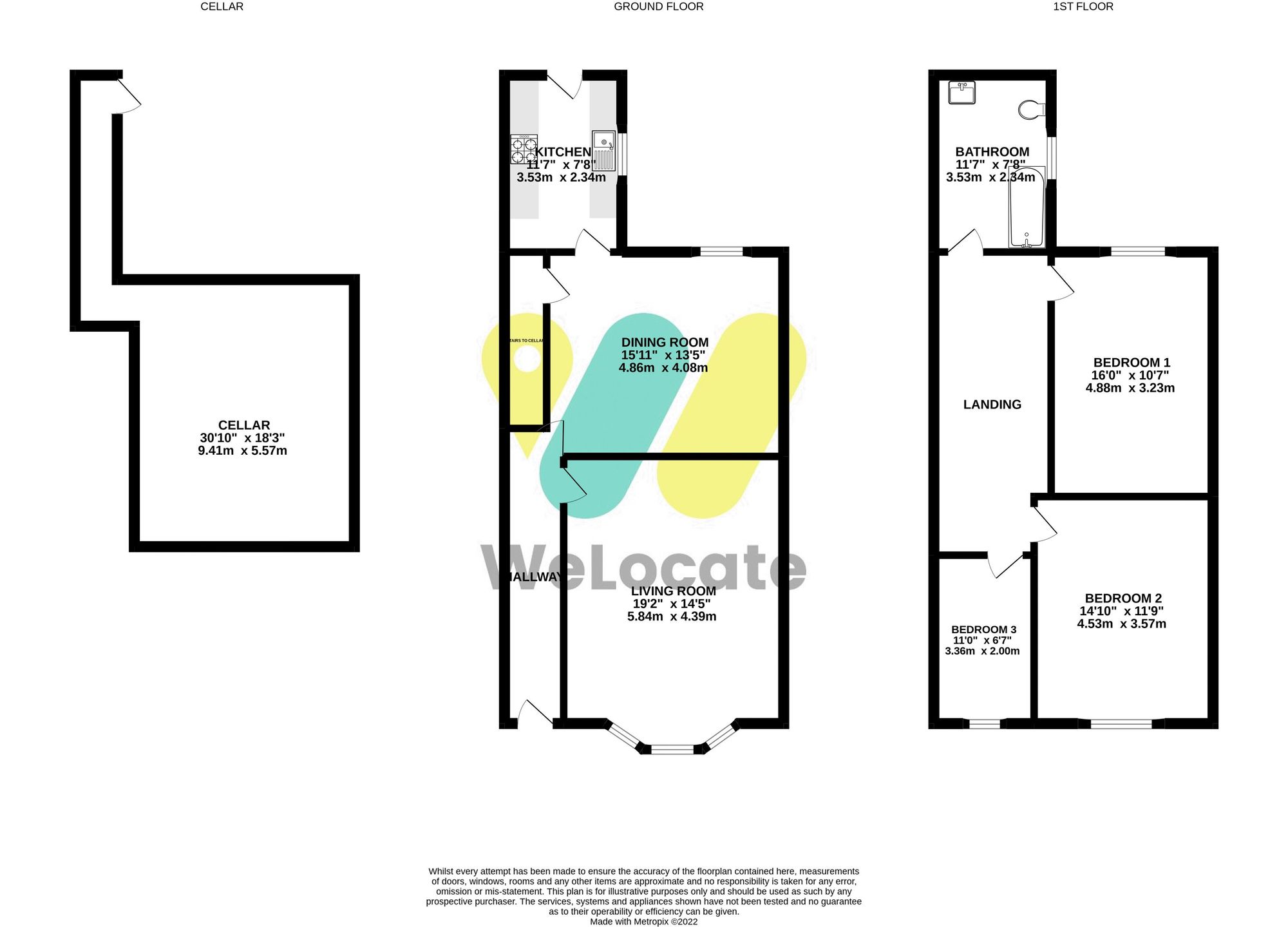 3 bed terraced house to rent in Tottington Road, Bury - Property Floorplan