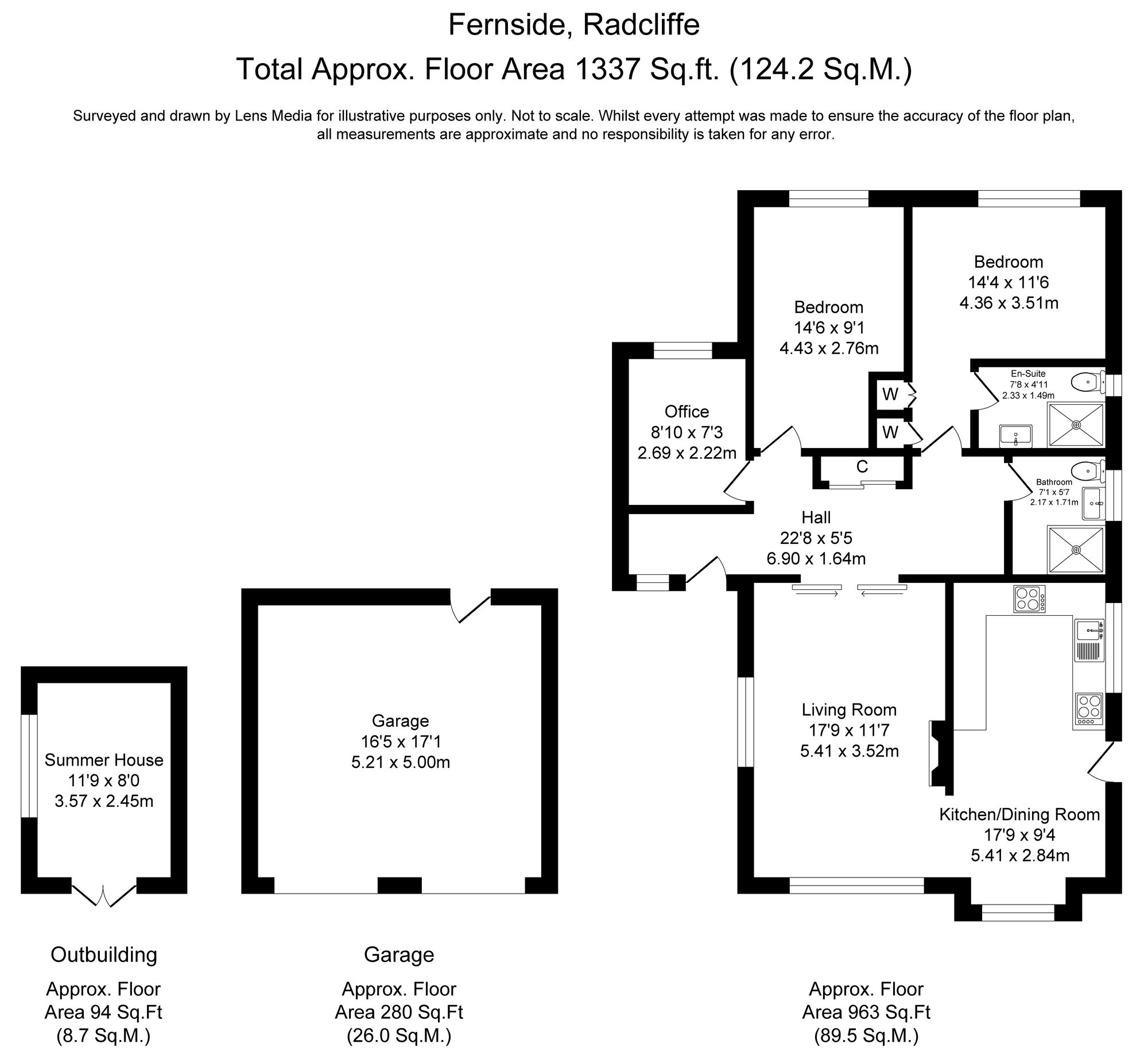 3 bed detached bungalow for sale in Fernside, Manchester - Property Floorplan