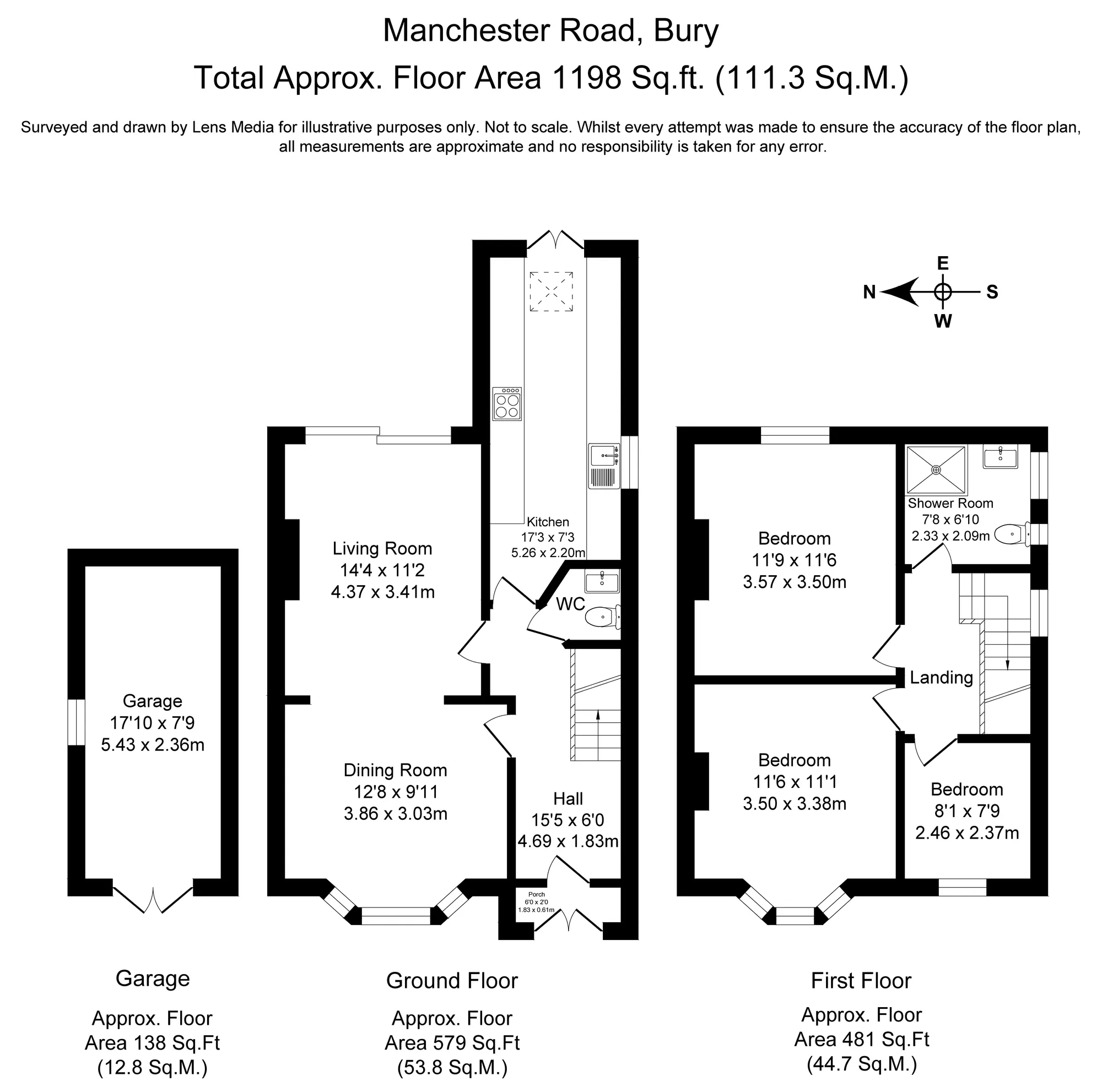 3 bed semi-detached house for sale in Manchester Road, Bury - Property Floorplan