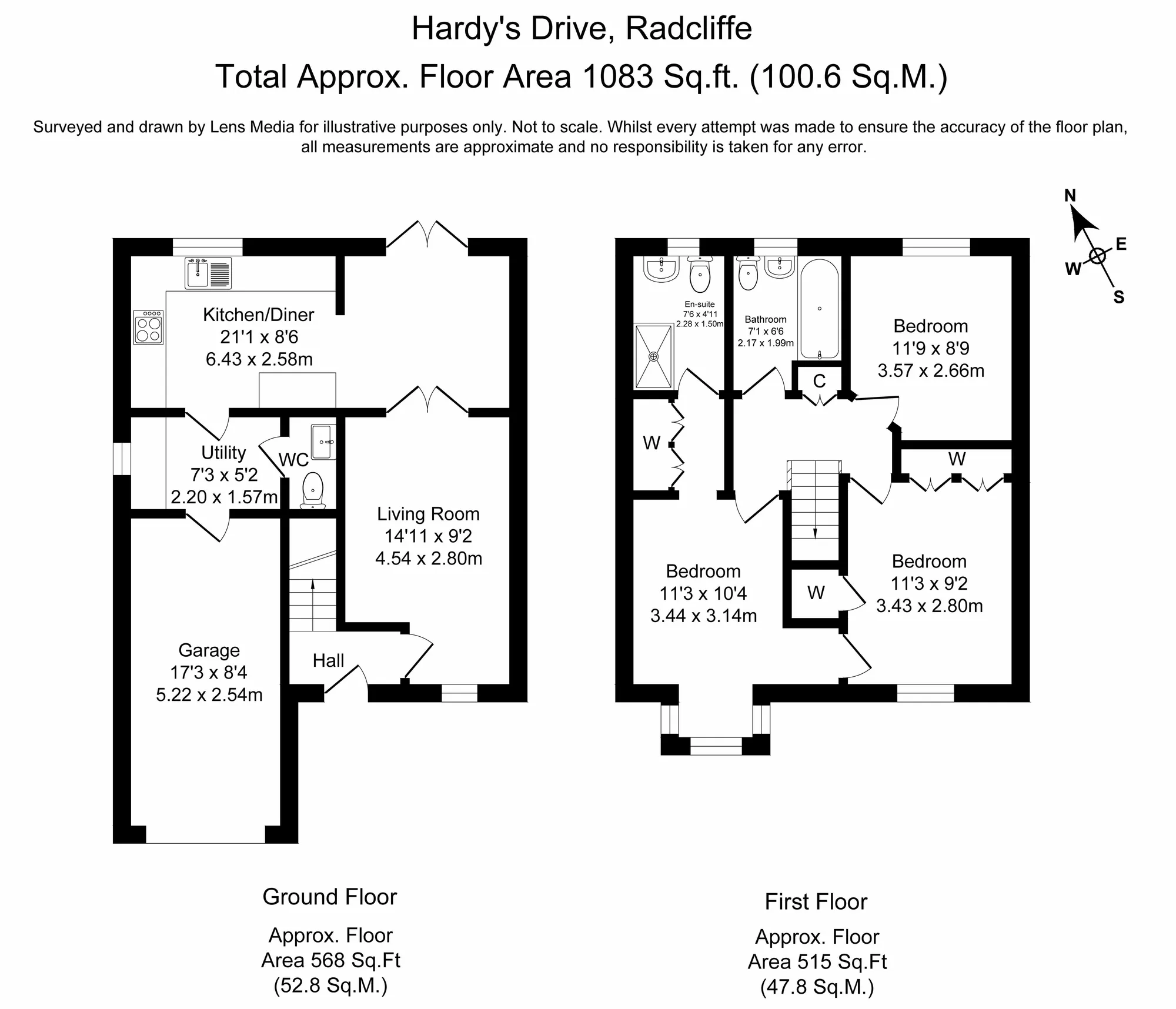 3 bed detached house for sale in Hardys Drive, Manchester - Property Floorplan