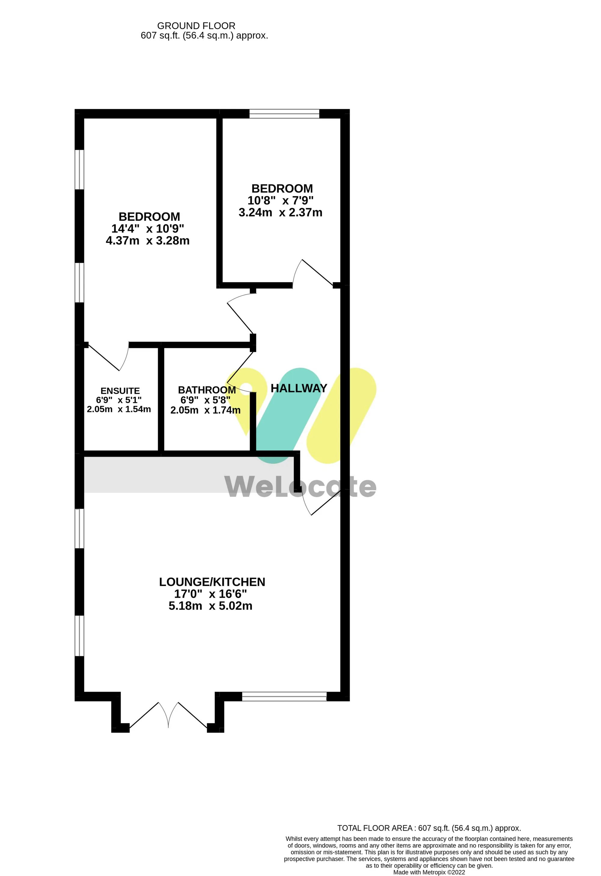 2 bed ground floor flat to rent in Manchester Road, Bury - Property Floorplan