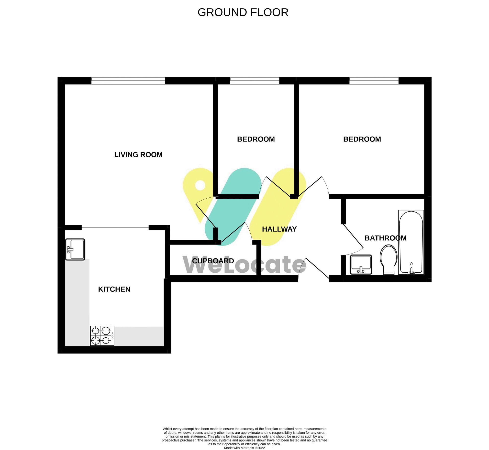 2 bed apartment to rent in Mossley Road, Ashton-Under-Lyne - Property Floorplan