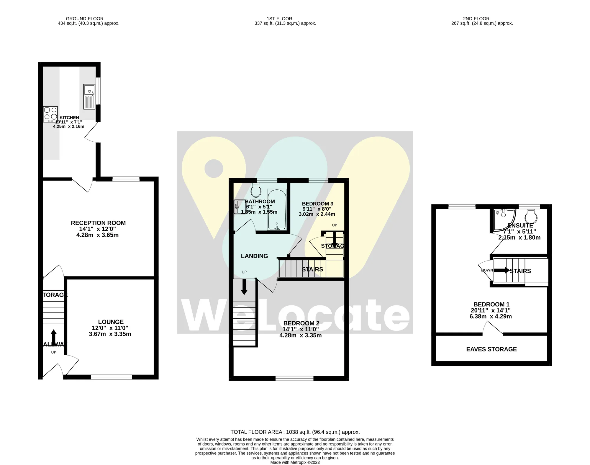 3 bed terraced house to rent in Siemens Street, Bolton - Property Floorplan