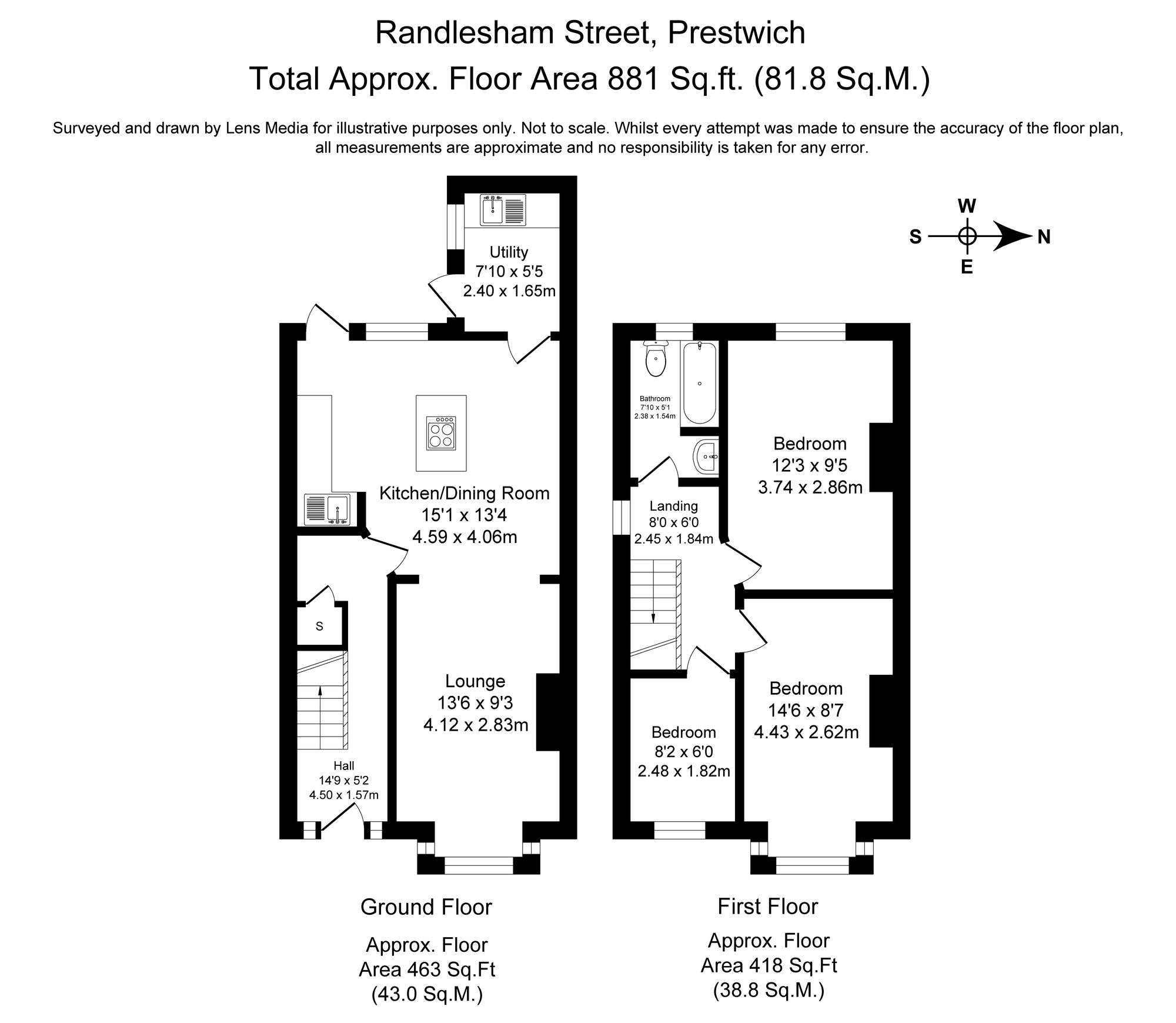 3 bed semi-detached house for sale in Randlesham Street, Manchester - Property Floorplan