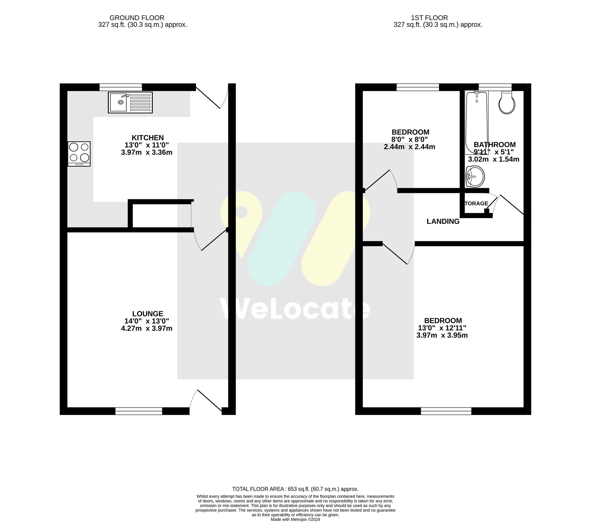 2 bed terraced house to rent in Ainsworth Road, Manchester - Property Floorplan