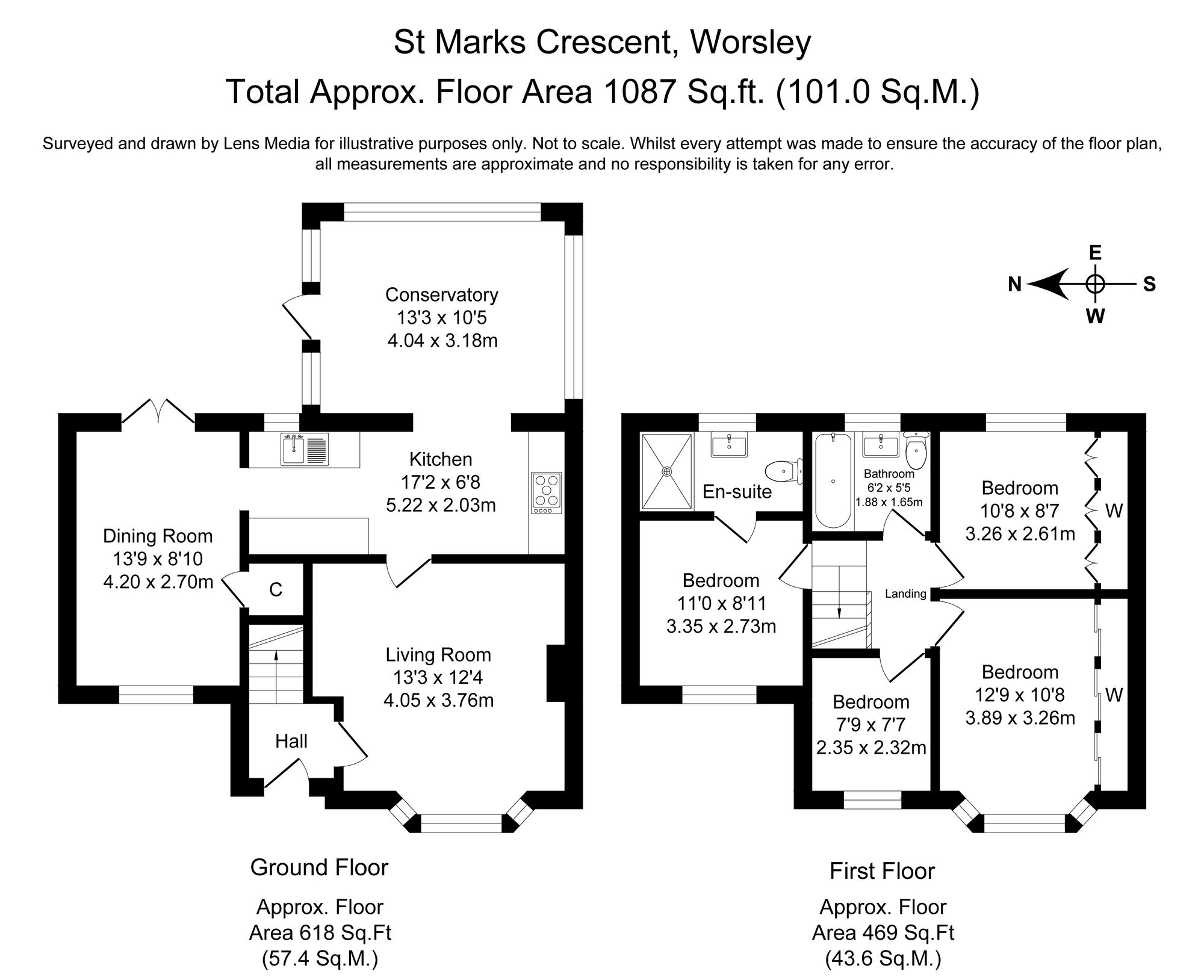 4 bed semi-detached house for sale in St. Marks Crescent, Manchester - Property Floorplan