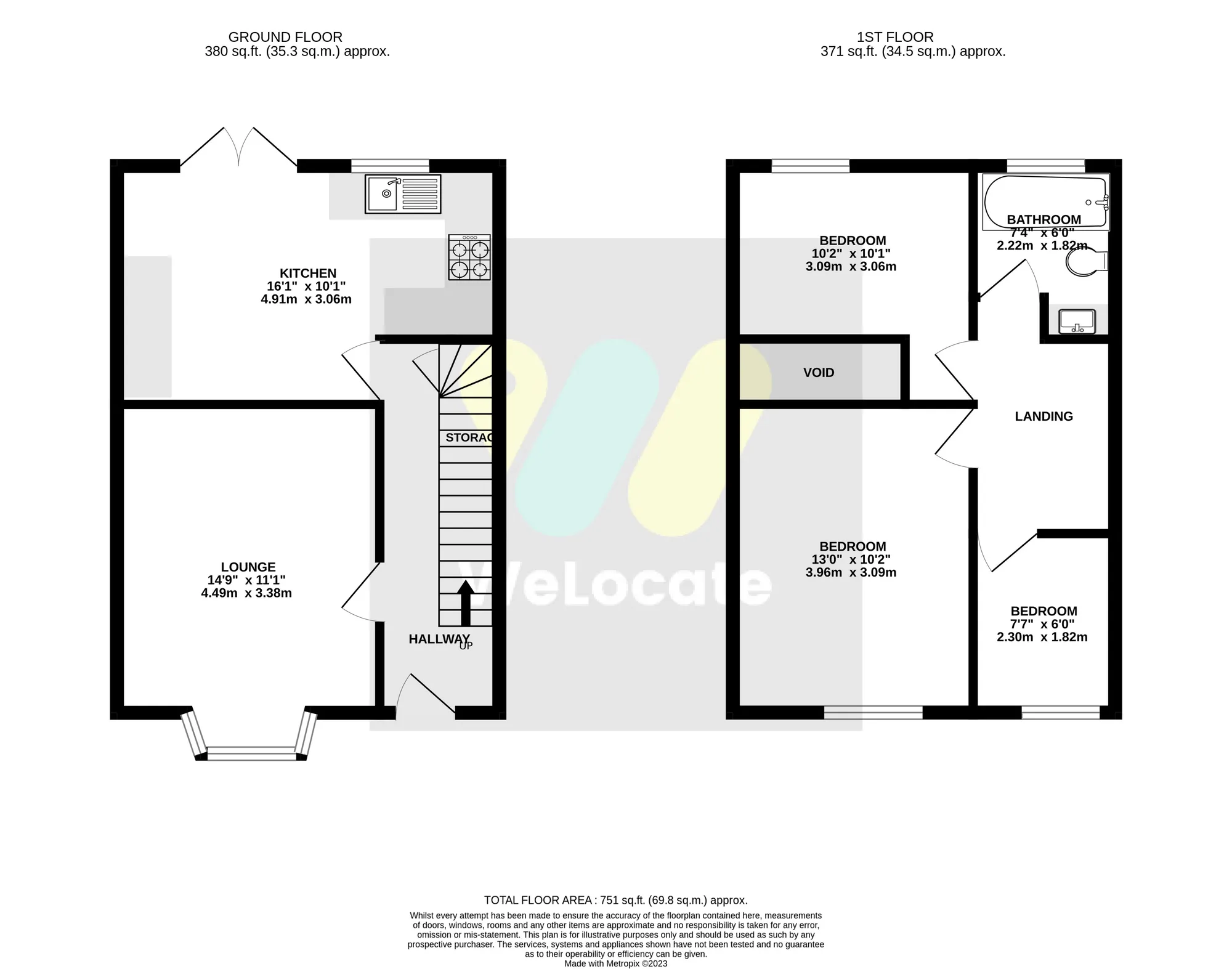 3 bed semi-detached house to rent in Parkville Road, Manchester - Property Floorplan
