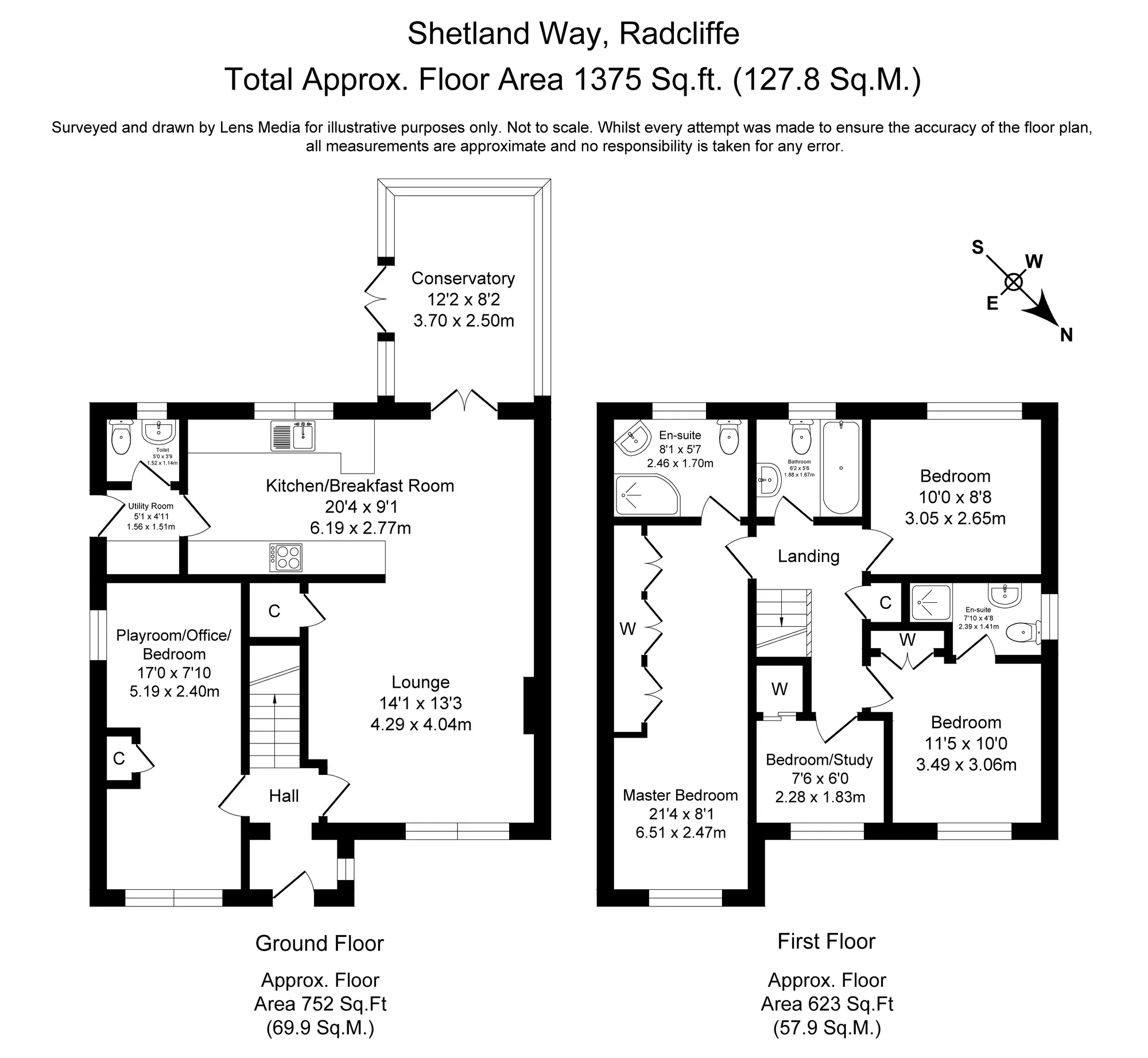 4 bed detached house for sale in Shetland Way, Manchester - Property Floorplan