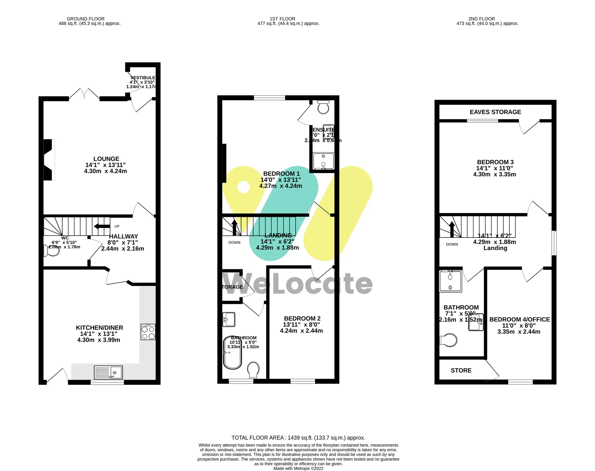 4 bed town house for sale in Darwen Road, Bolton - Property Floorplan