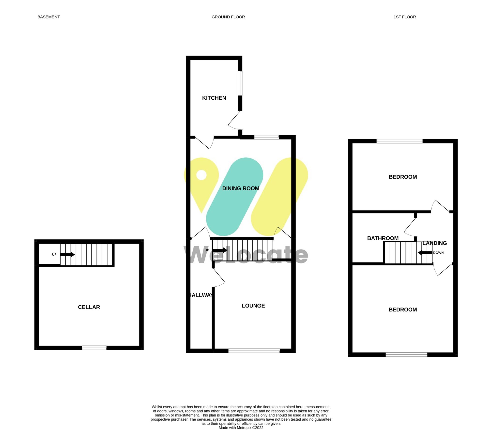 2 bed mid-terraced house to rent in Wells Street, Rossendale - Property Floorplan