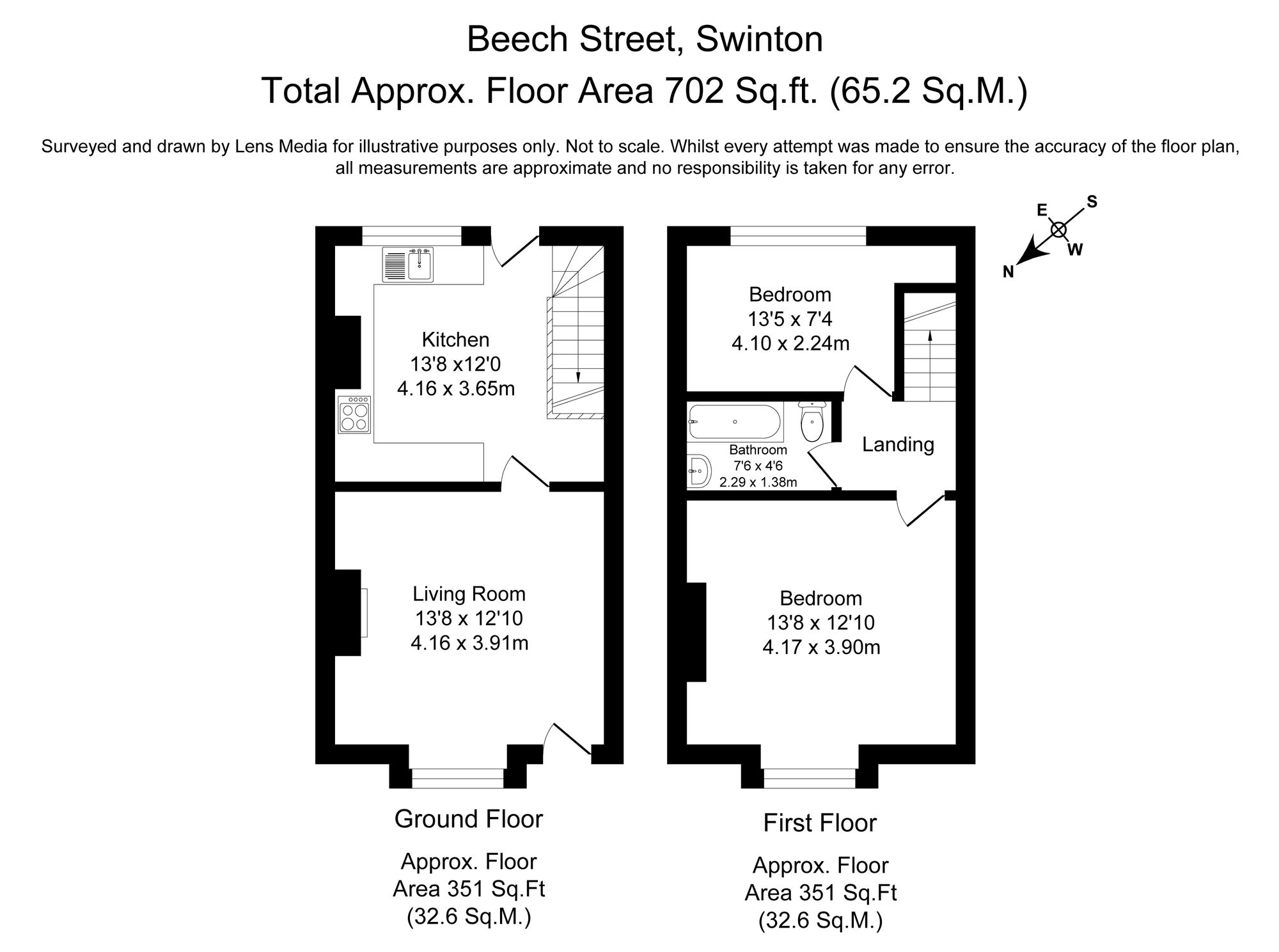 2 bed terraced house to rent in Beech Street, Manchester - Property Floorplan