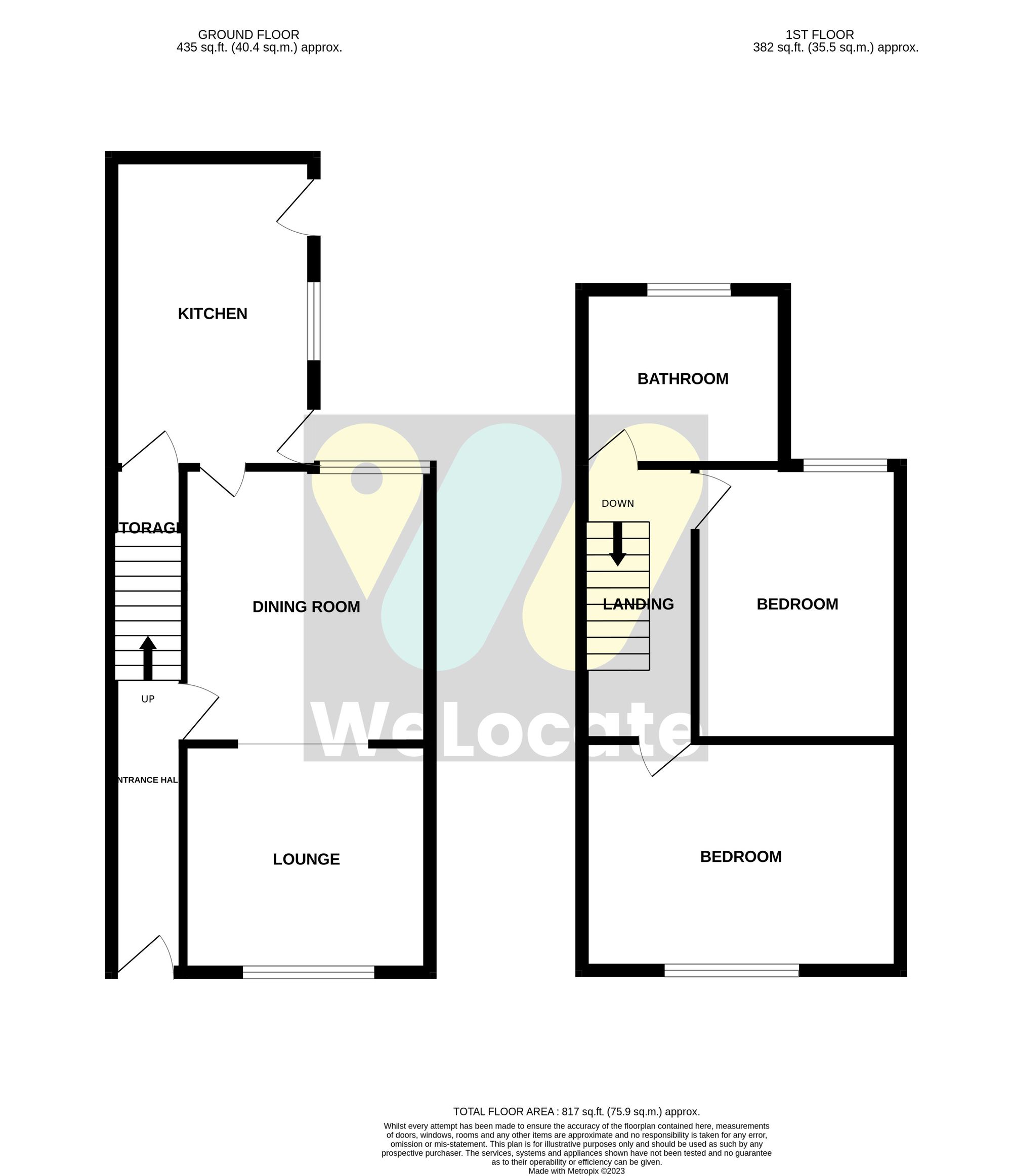 2 bed mid-terraced house to rent in Stapleton Street, Salford - Property Floorplan