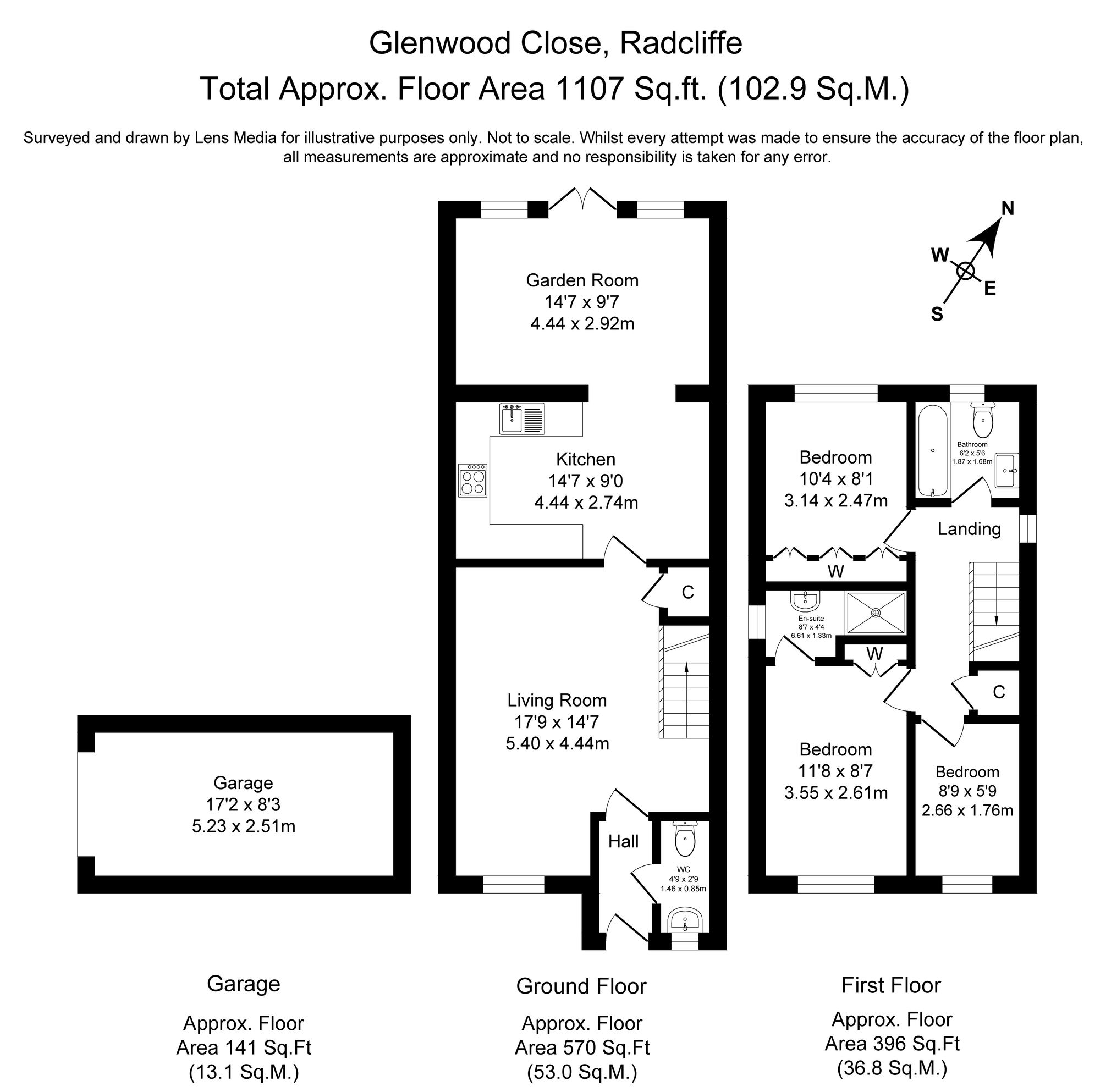 3 bed detached house for sale in Glenwood Close, Manchester - Property Floorplan