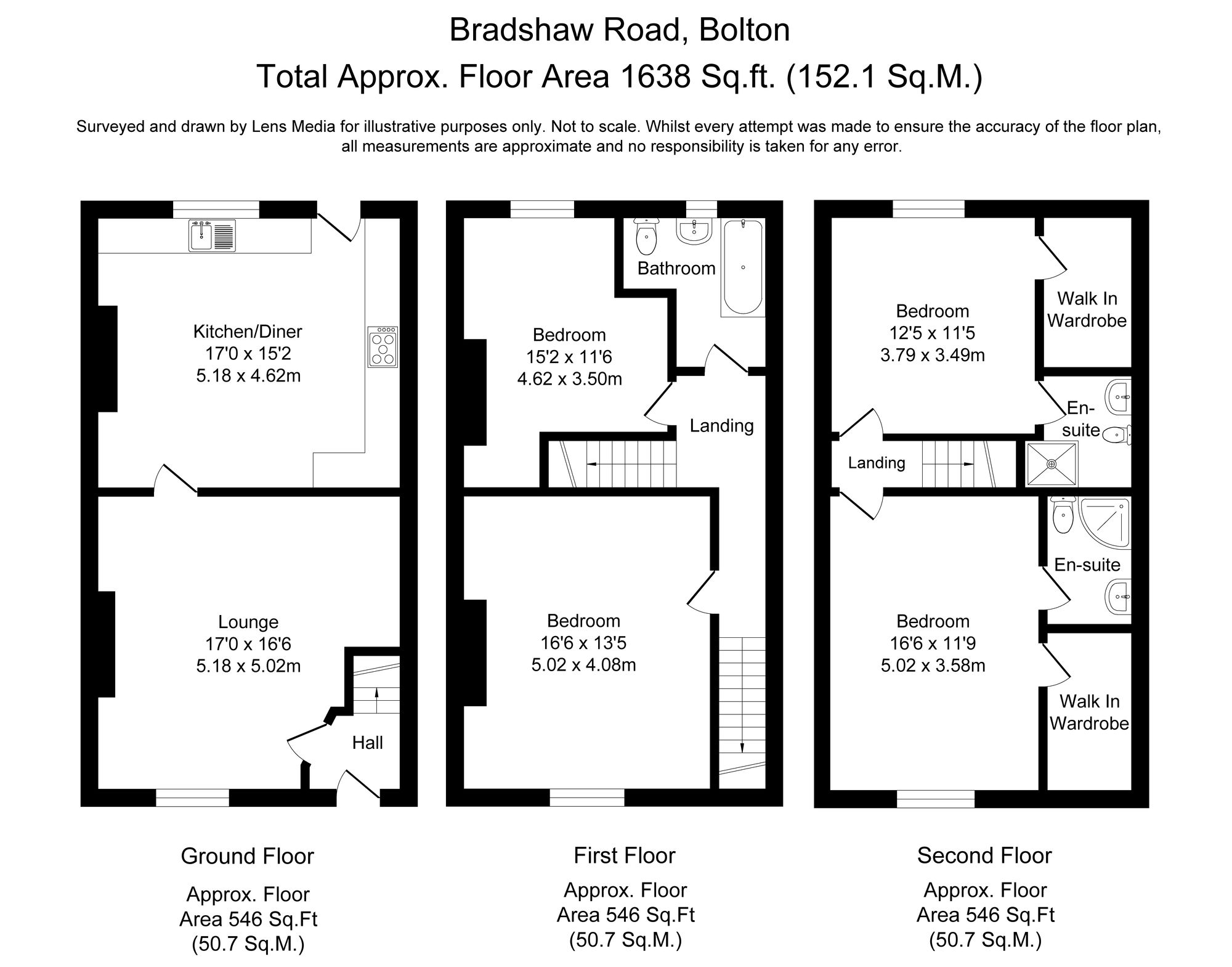 4 bed terraced house for sale in Bradshaw Road, Bolton - Property Floorplan