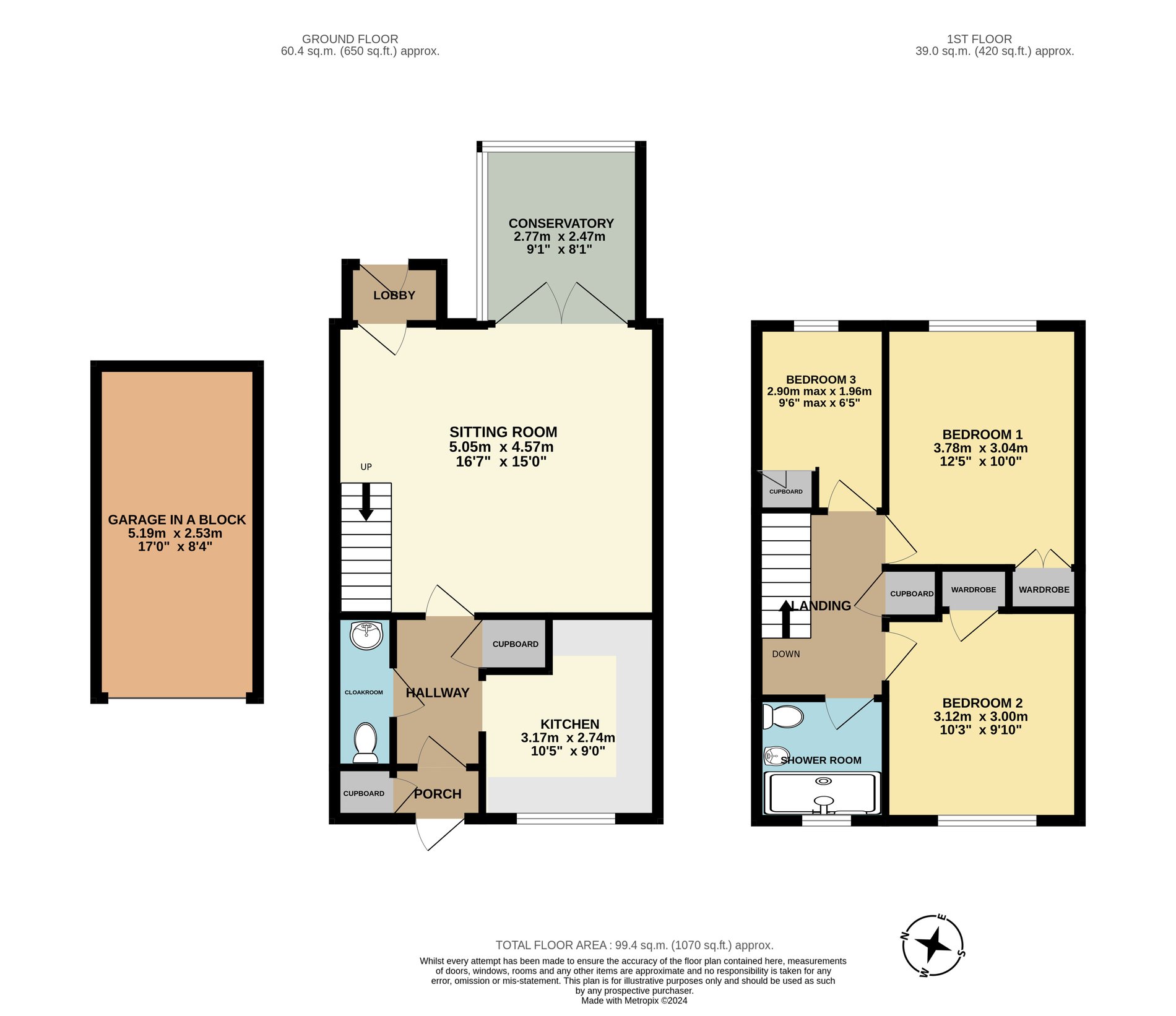3 bed terraced house for sale in Garden Close, Banbury - Property floorplan