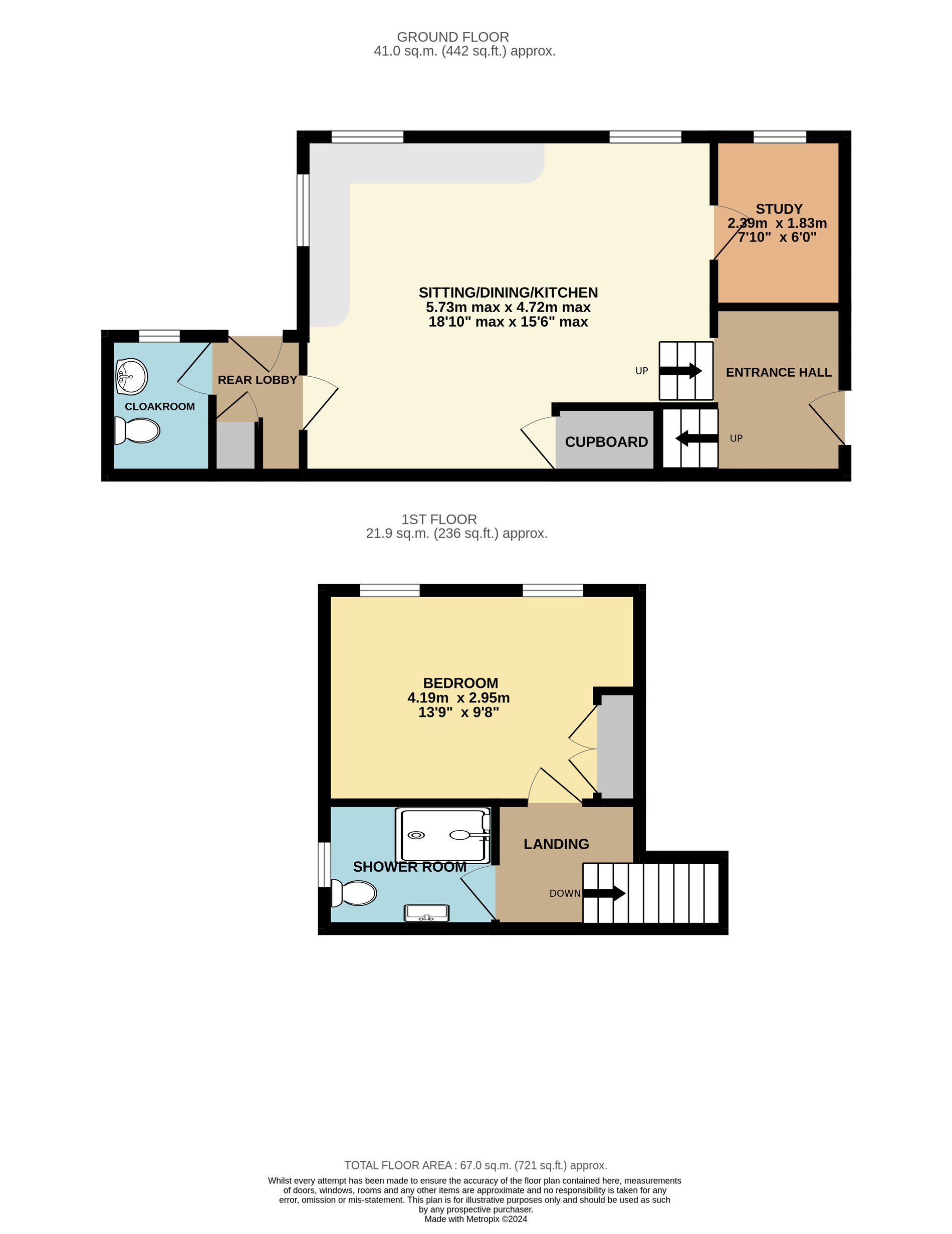 1 bed mews house for sale in Causeway, Banbury - Property floorplan