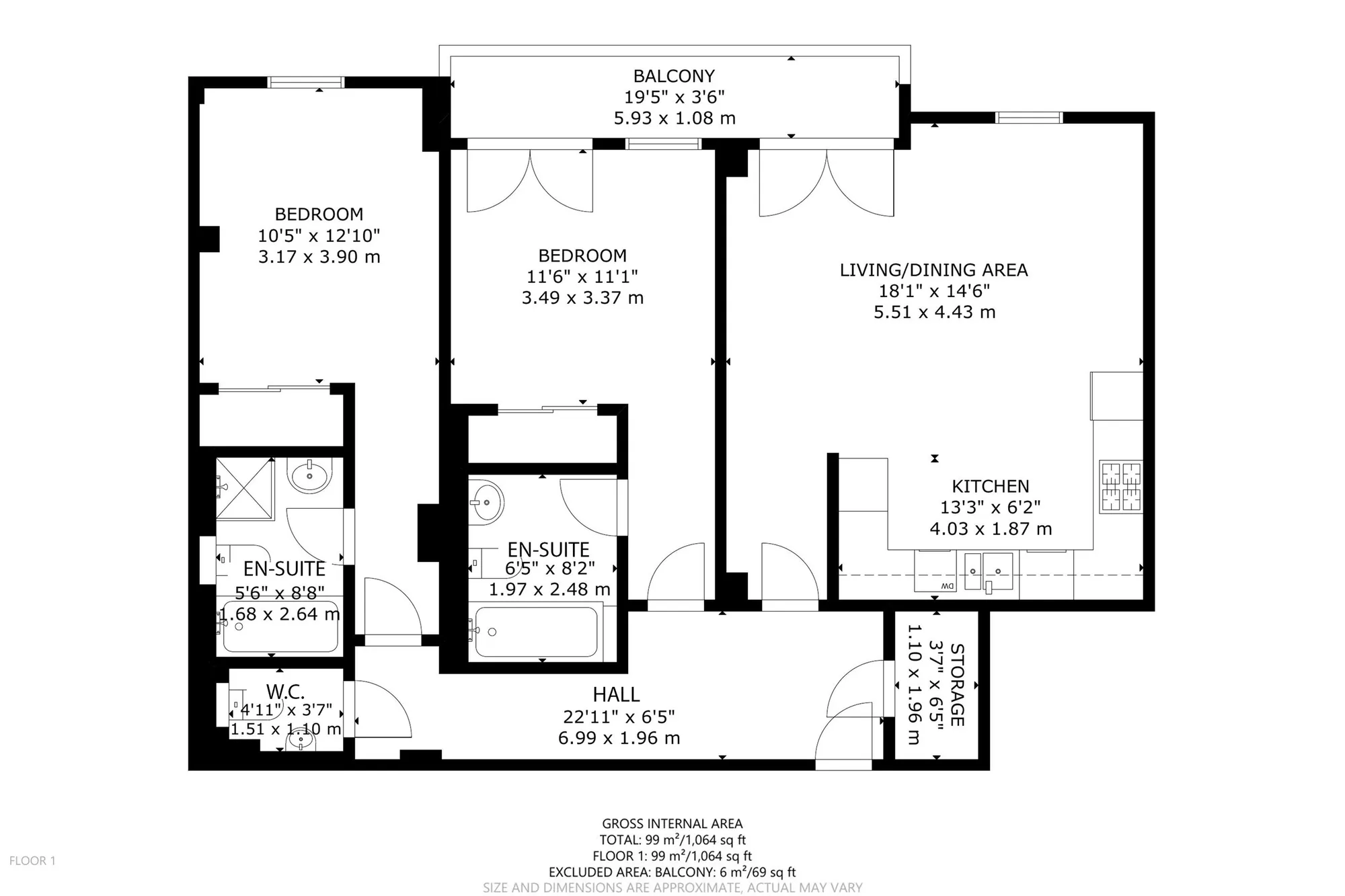 2 bed apartment for sale in The Quay, Poole - Property floorplan