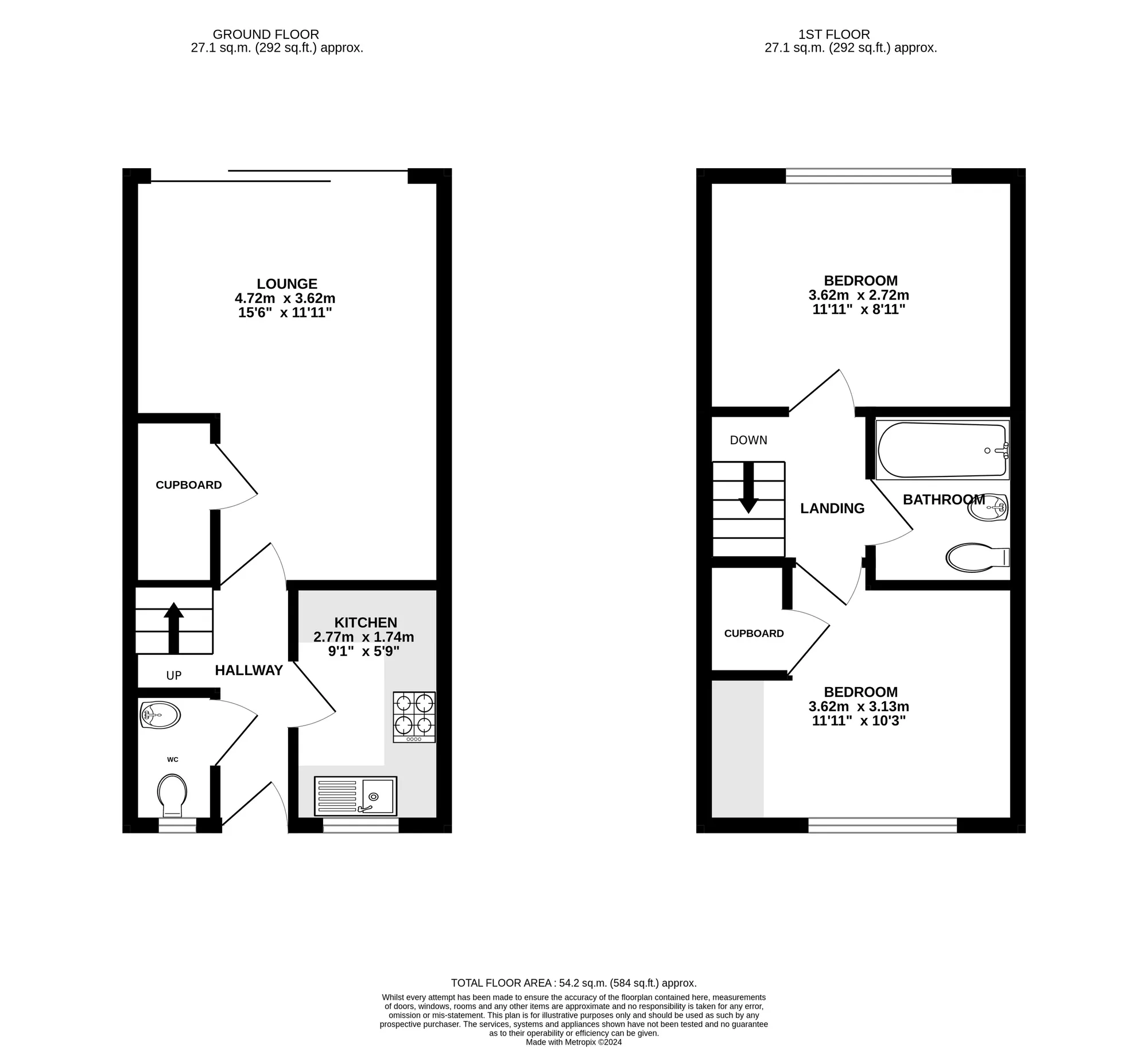 2 bed terraced house for sale in Doulton Gardens, Poole - Property floorplan
