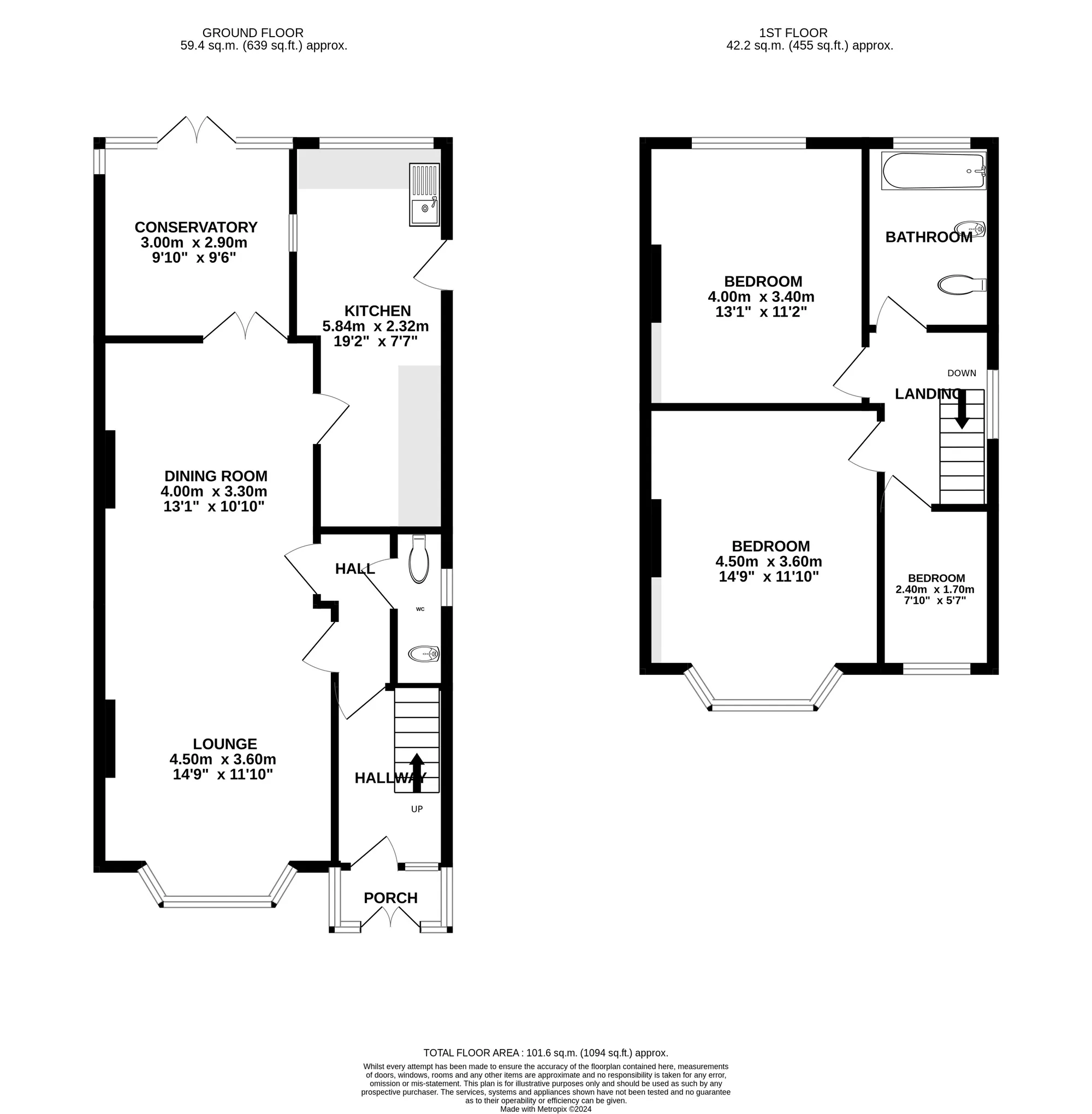3 bed semi-detached house for sale in Palmerston Road, Poole - Property floorplan