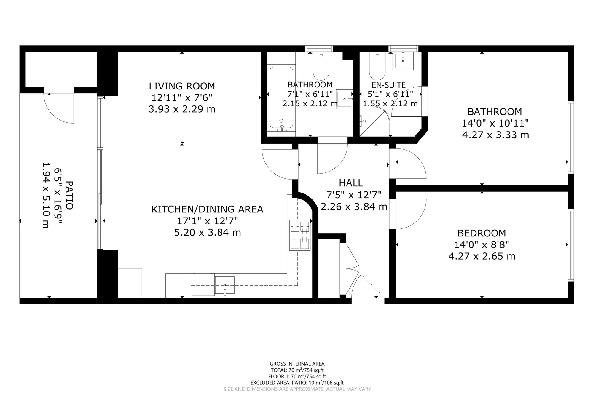 2 bed ground floor flat for sale in Glen Road, Poole - Property floorplan