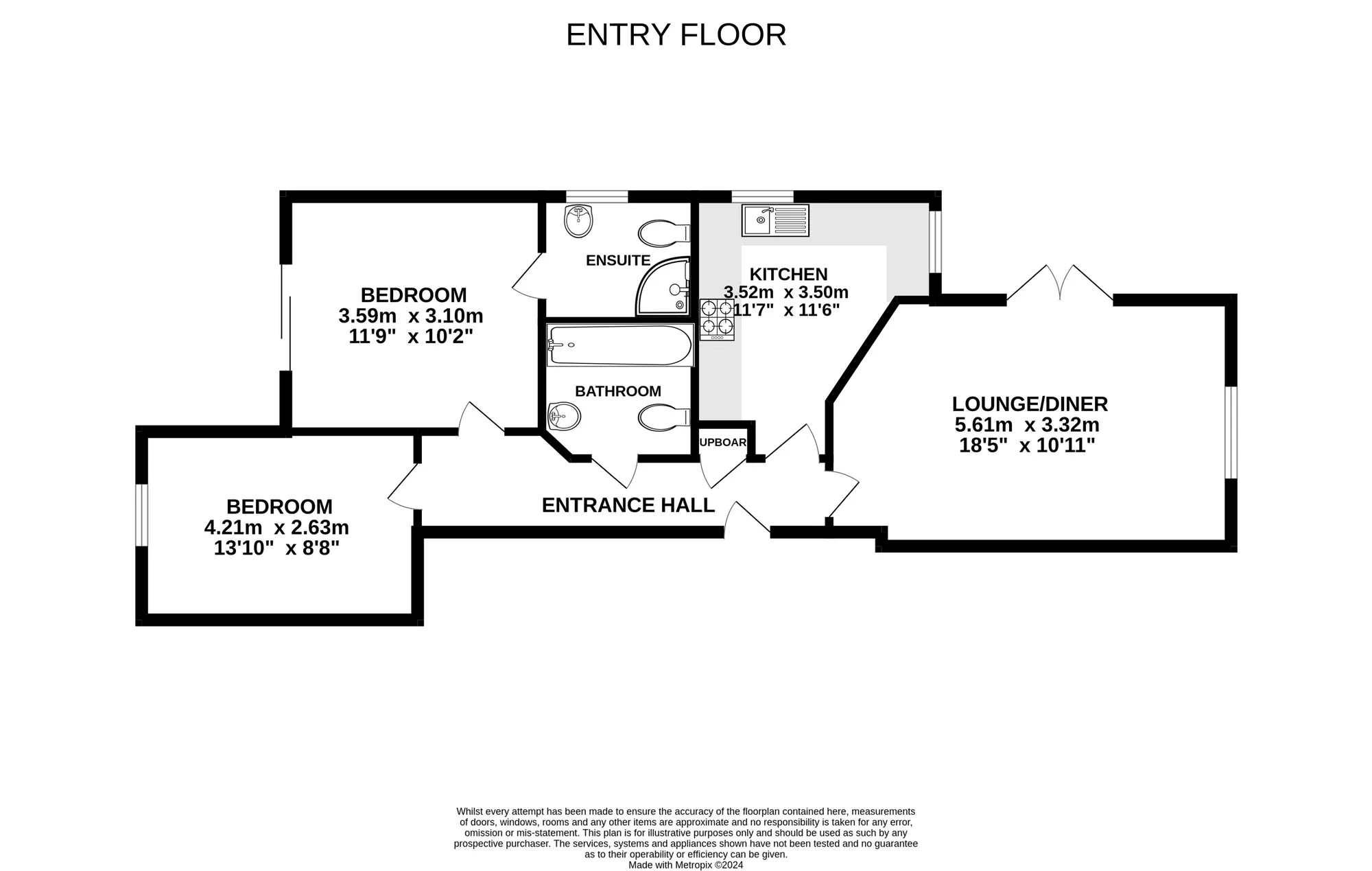 2 bed apartment for sale in Studland Road, Bournemouth - Property floorplan