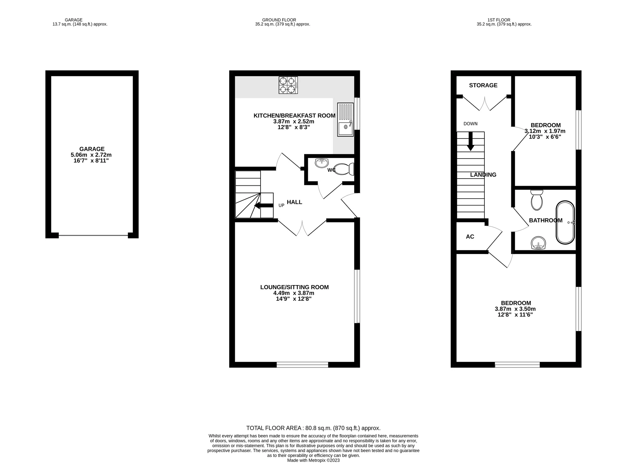 2 bed ground floor flat for sale in Milton Road, Bournemouth - Property floorplan