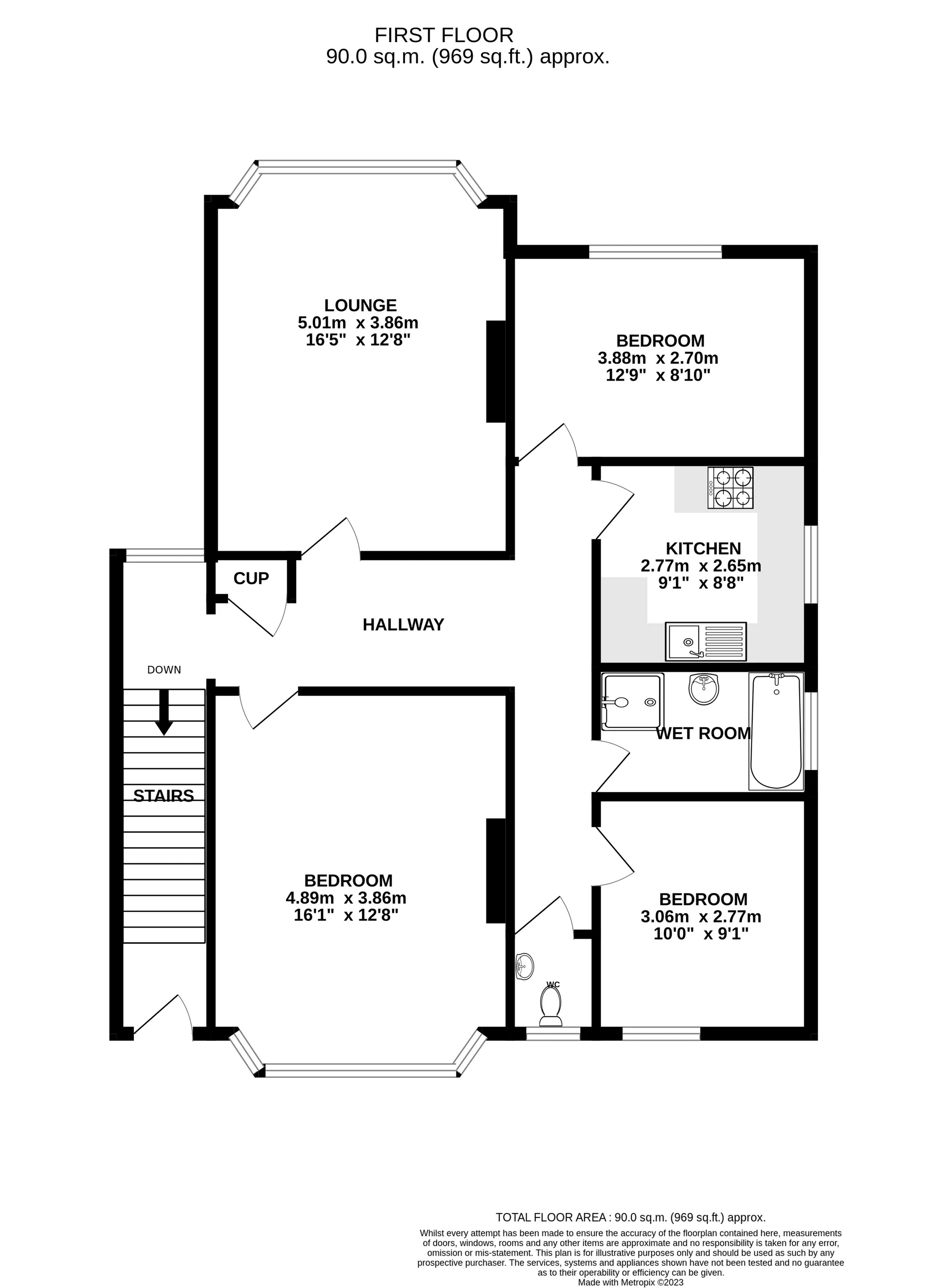 3 bed apartment for sale in Sandringham Road, Poole - Property floorplan