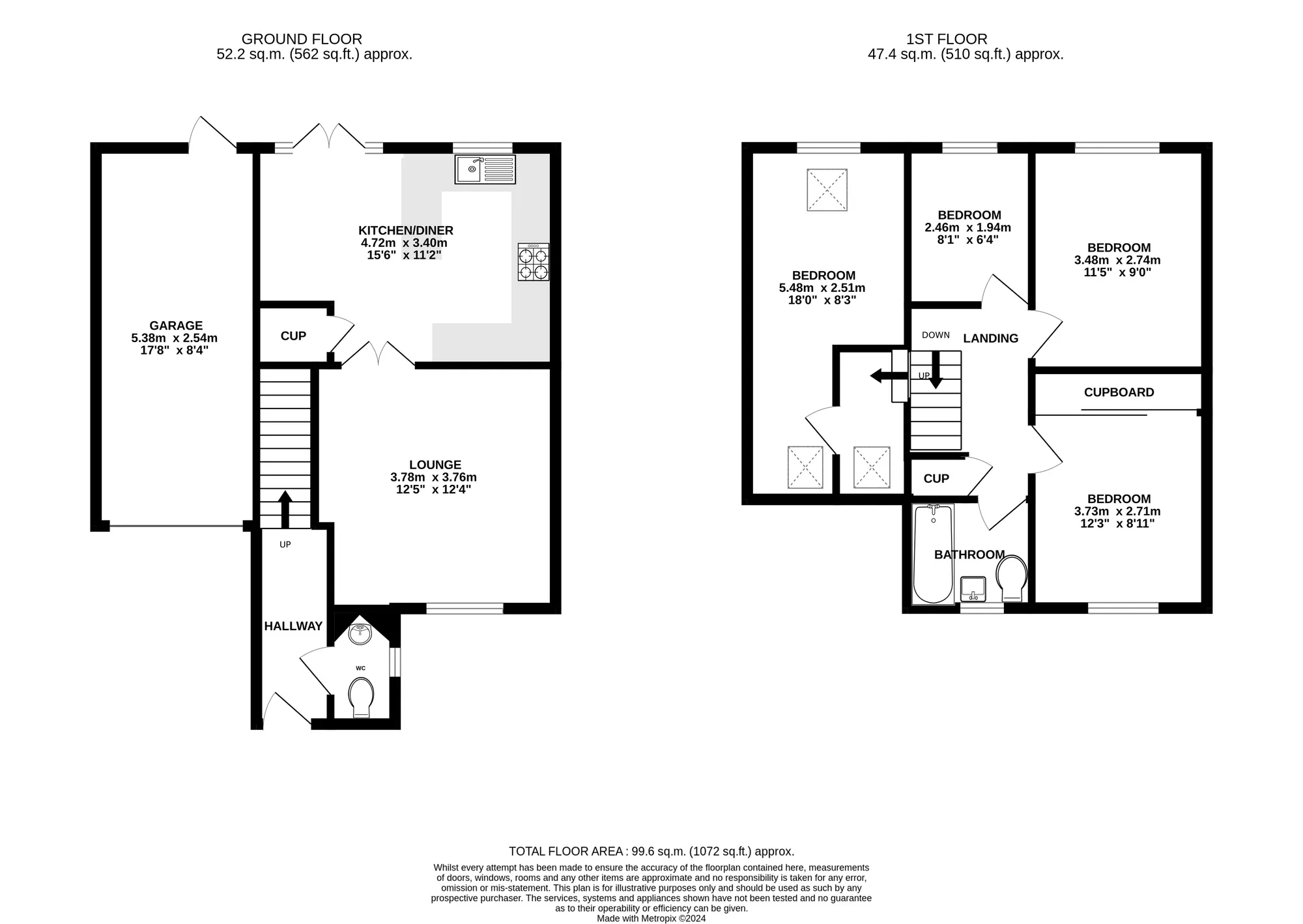 4 bed detached house for sale in Cowslip Road, Broadstone - Property floorplan