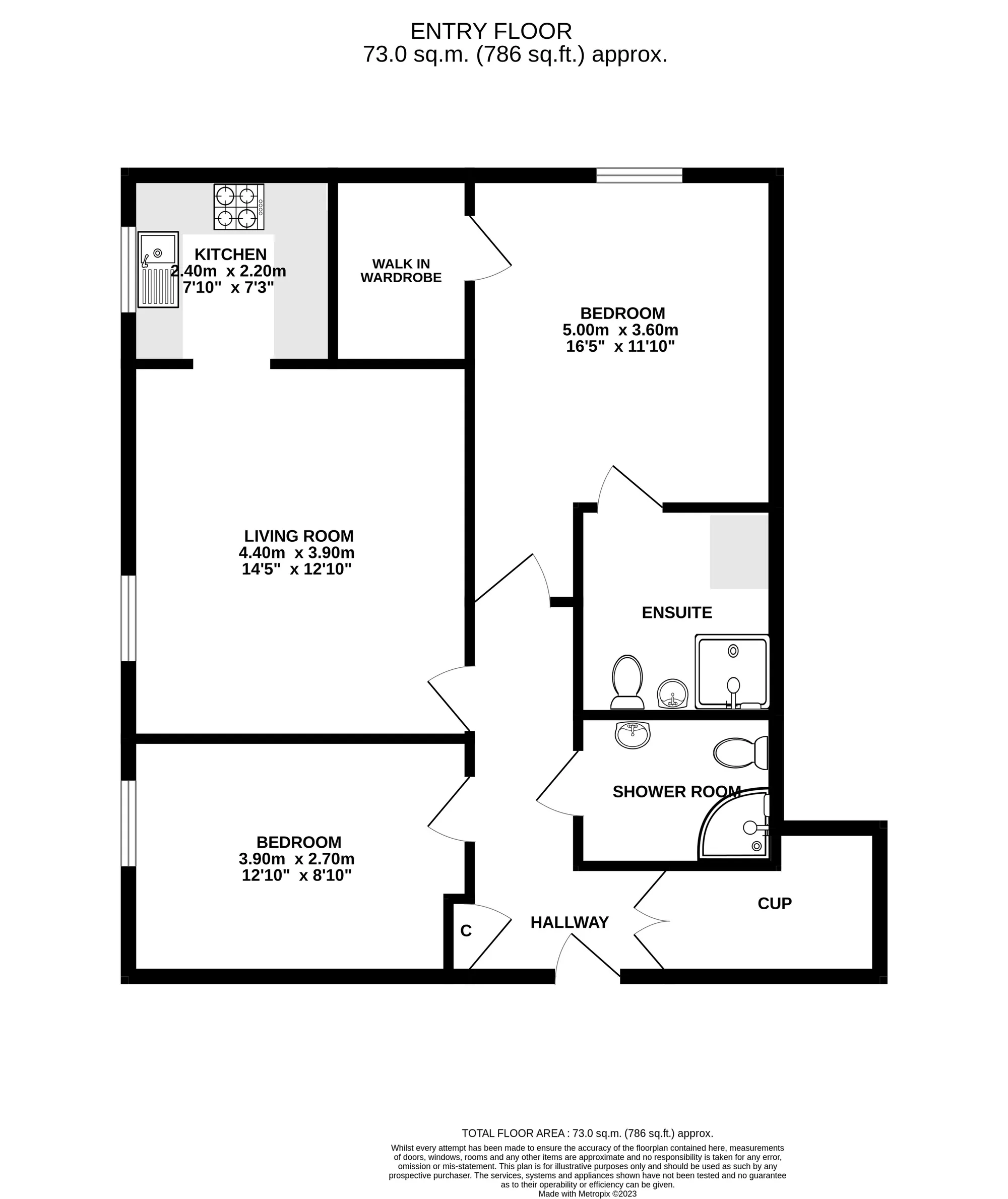 2 bed ground floor flat for sale in Lindsay Road, Poole - Property floorplan