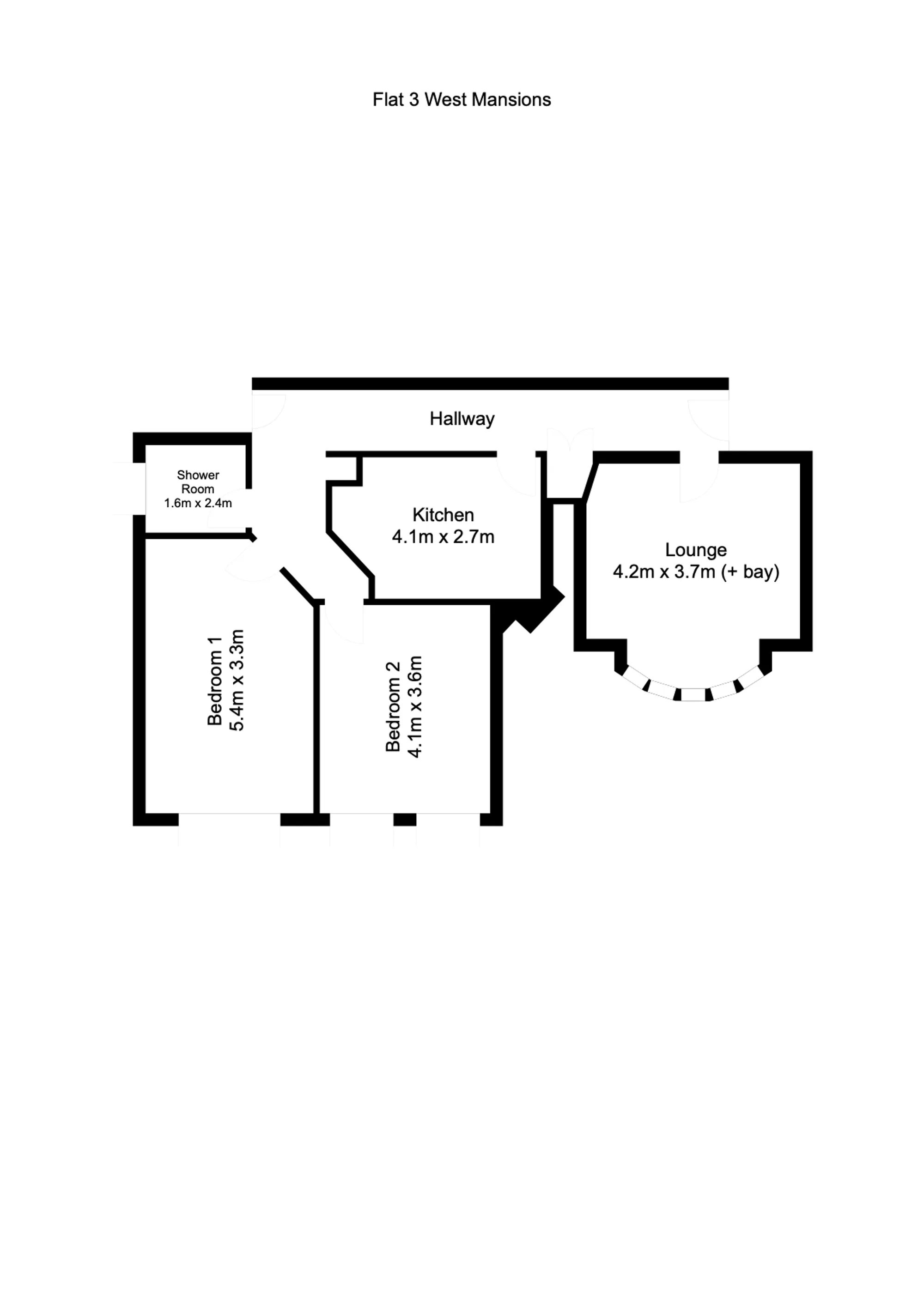 2 bed flat for sale in Poole Road, Bournemouth - Property floorplan