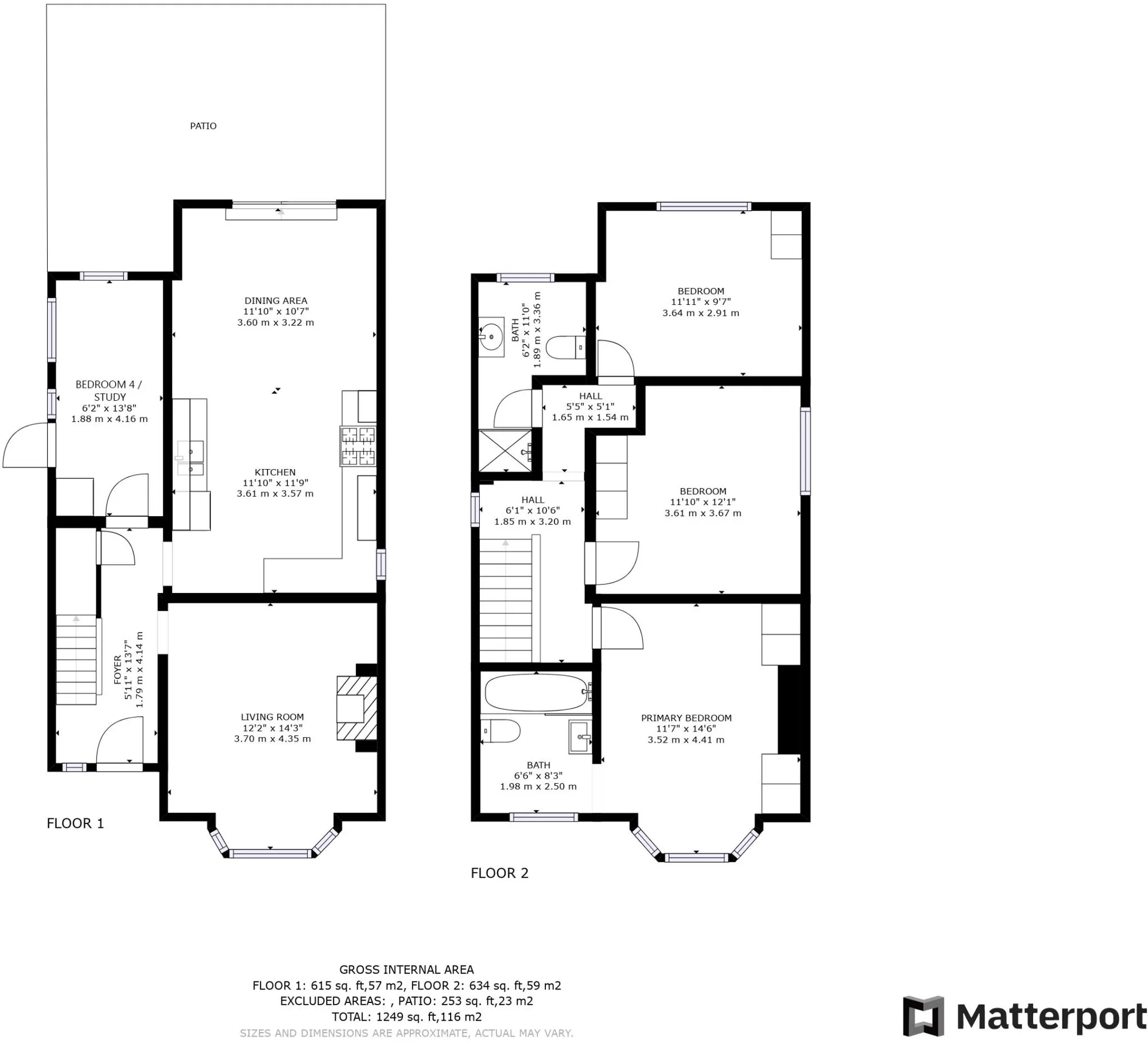 3 bed detached house for sale in Queens Road, Poole - Property floorplan