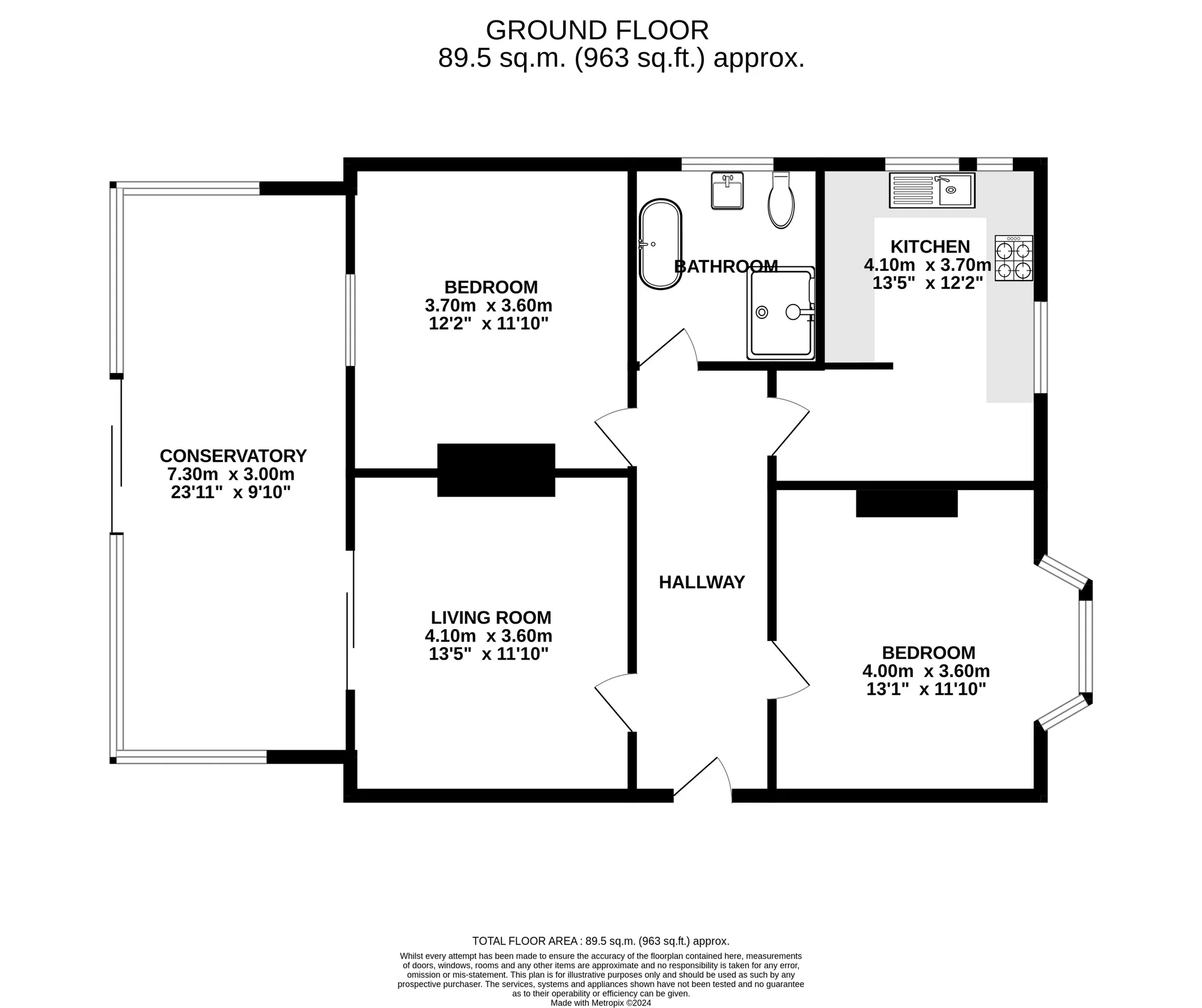 2 bed detached bungalow for sale in Alexandra Road, Poole - Property floorplan